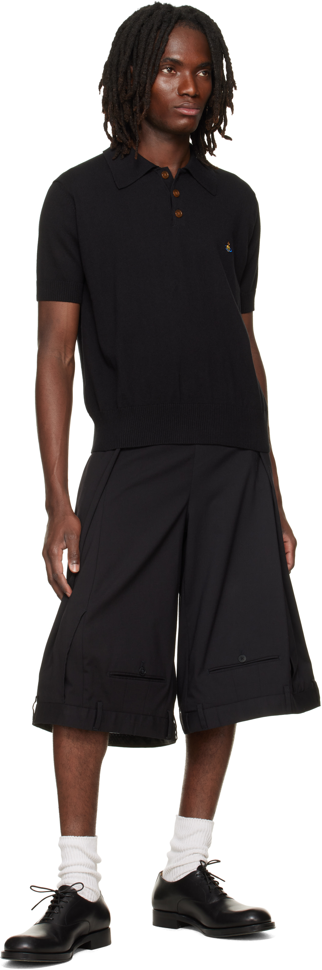 Vivienne Westwood: Black Mark Polo | SSENSE Canada