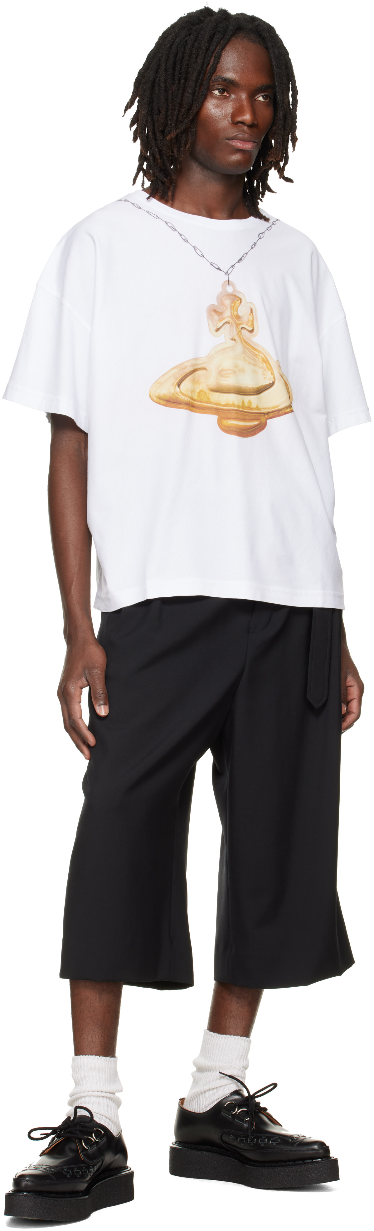Vivienne Westwood: White Gold Orb Oversized Box T-shirt | SSENSE