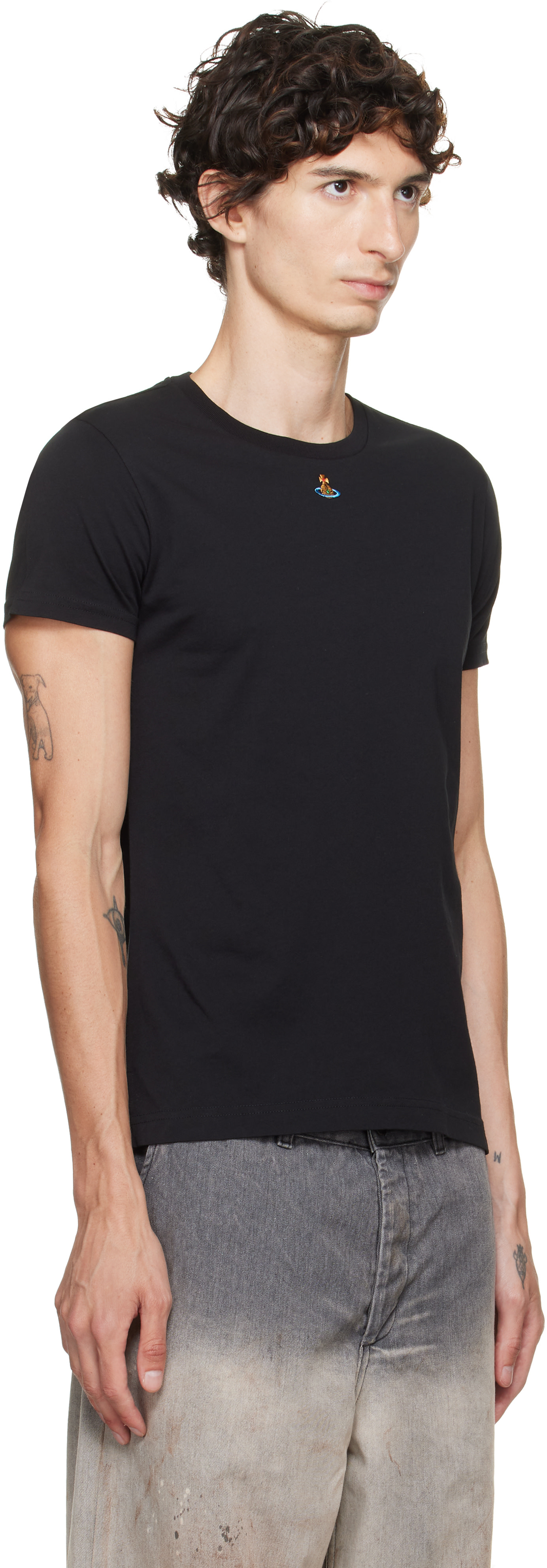 Vivienne Westwood: ブラック Orb Peru Tシャツ | SSENSE 日本