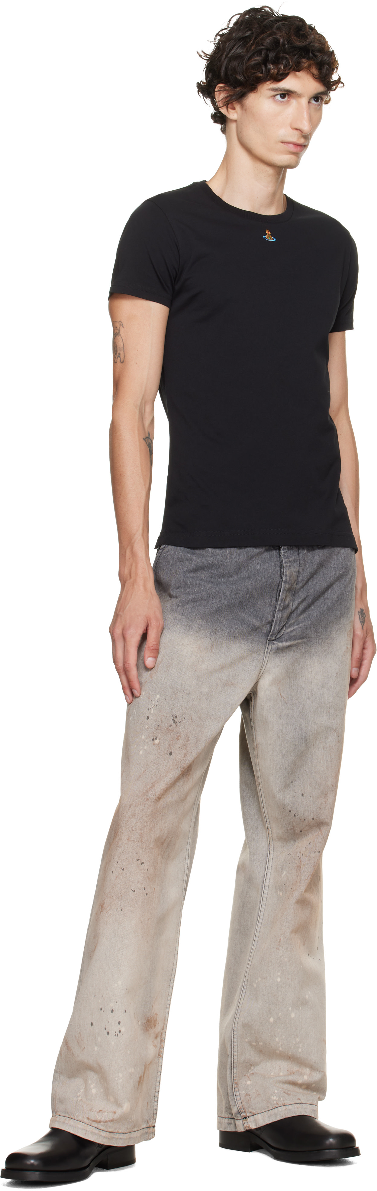 Vivienne Westwood: Black Orb Peru T-shirt | SSENSE Canada