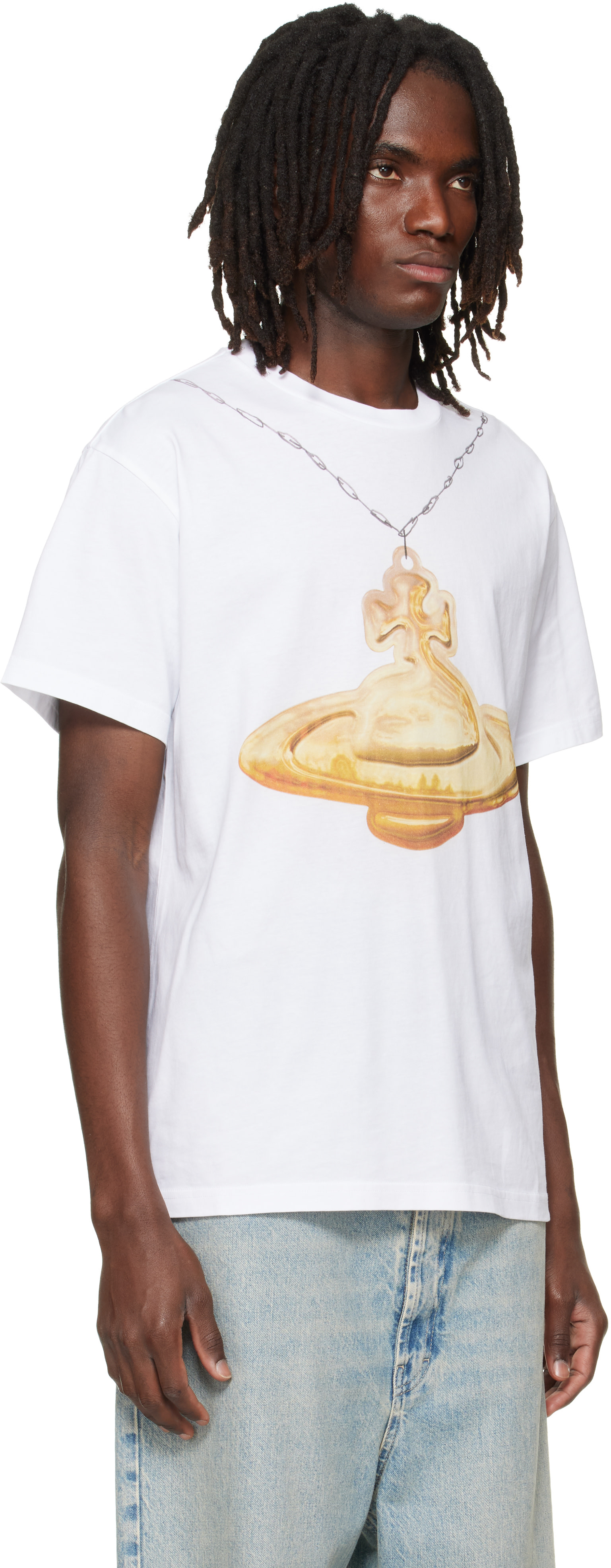 Vivienne Westwood: ホワイト Gold Orb Classic Tシャツ | SSENSE 日本