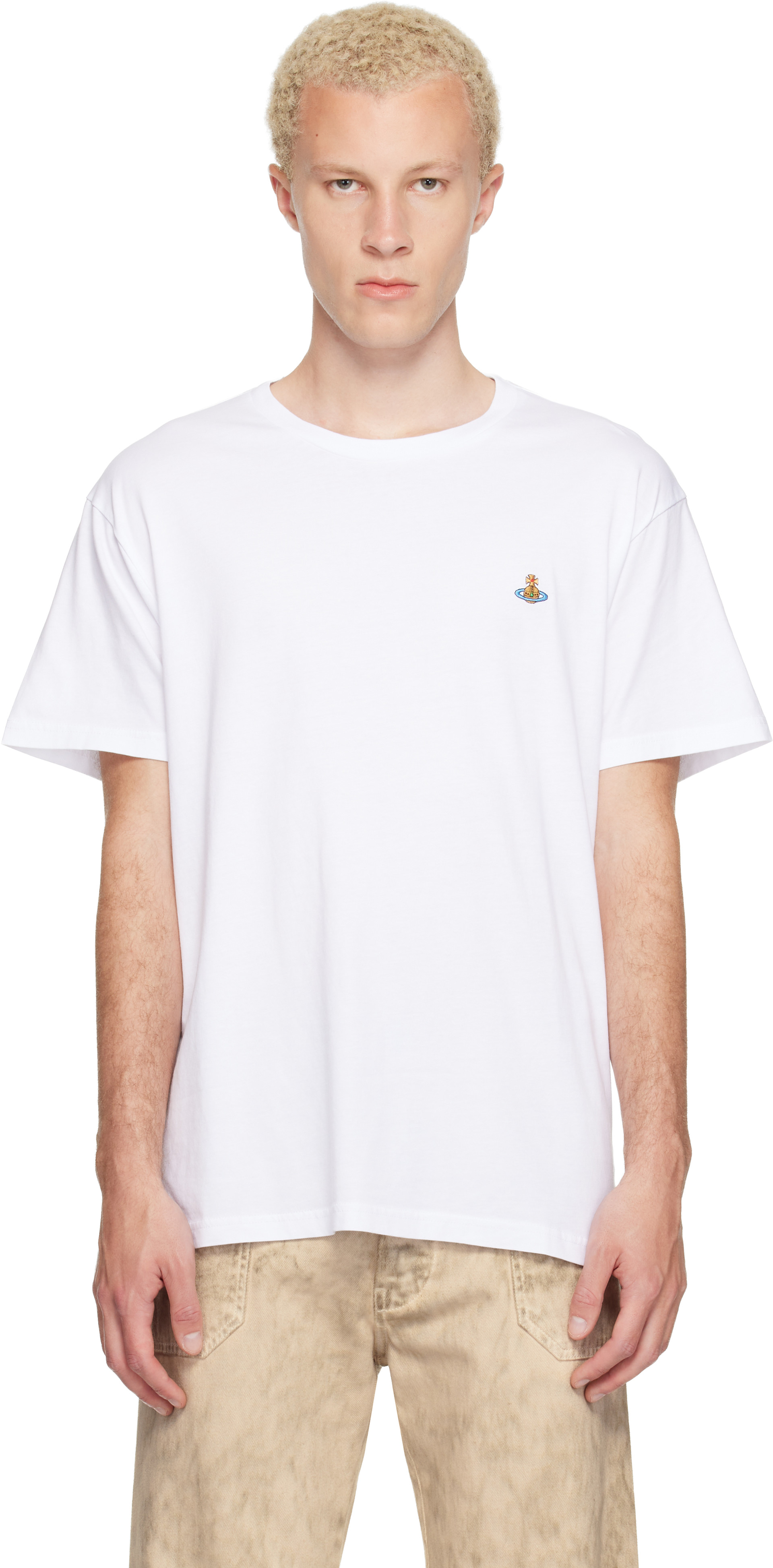 Vivienne Westwood: White Classic Multicolor Orb T-shirt | SSENSE