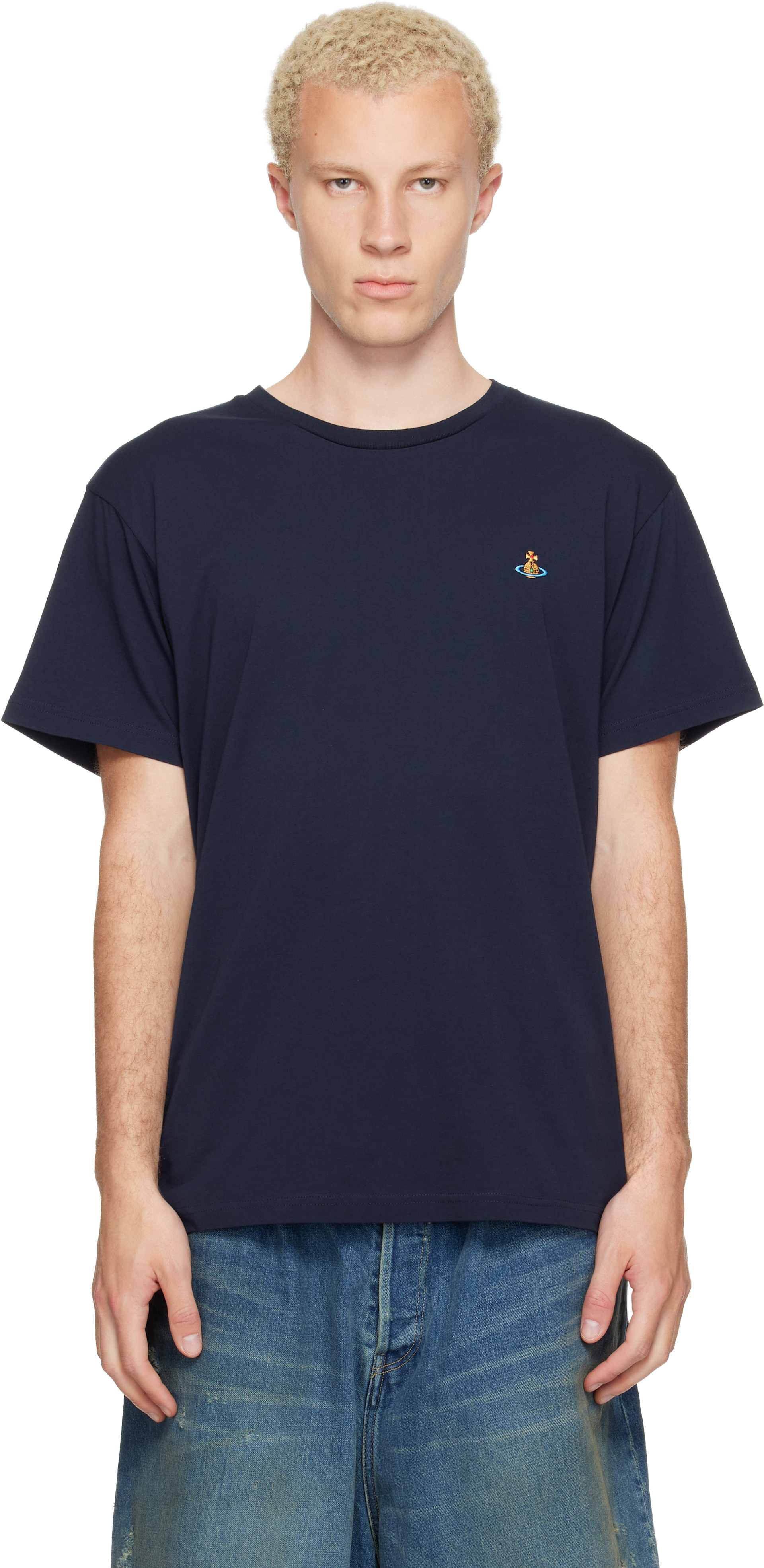 Vivienne Westwood: ネイビー Classic Multicolor Orb Tシャツ