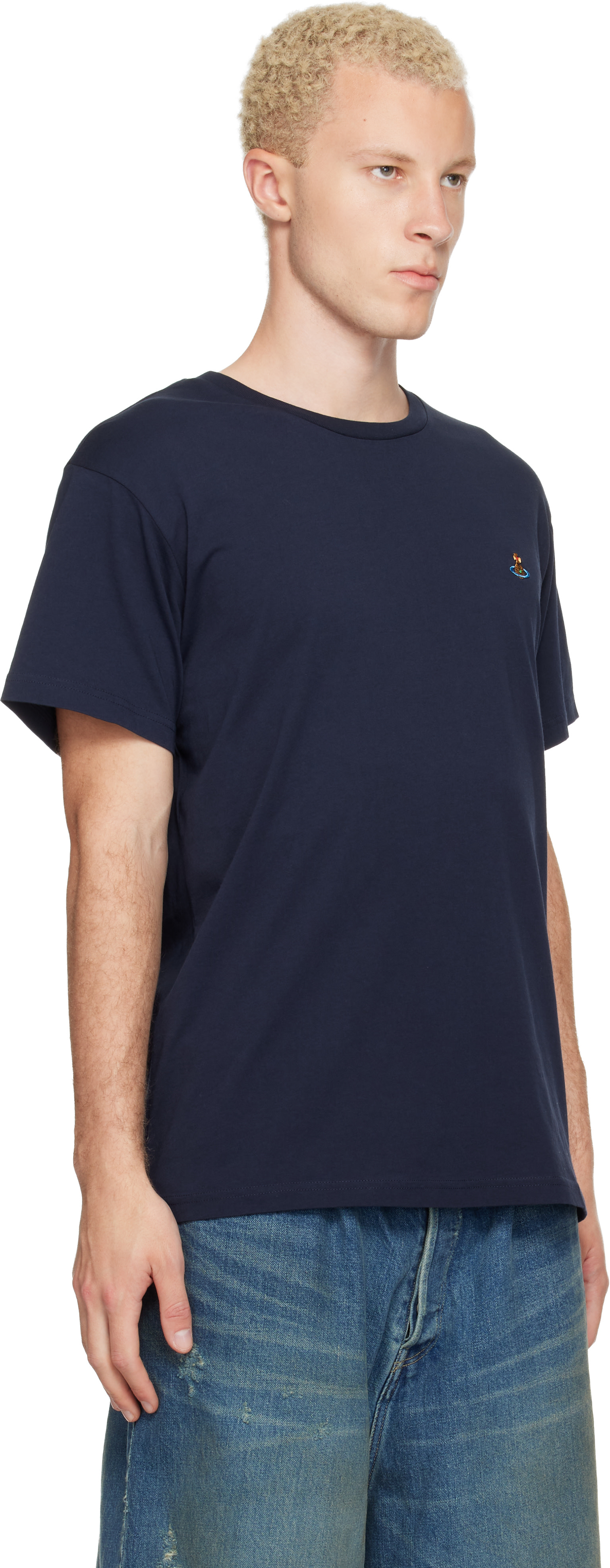 The ORB 2025 UKツアー ネイビー Tシャツ Vivienne Westwood: ネイビー Classic Multicolor Orb Tシャツ