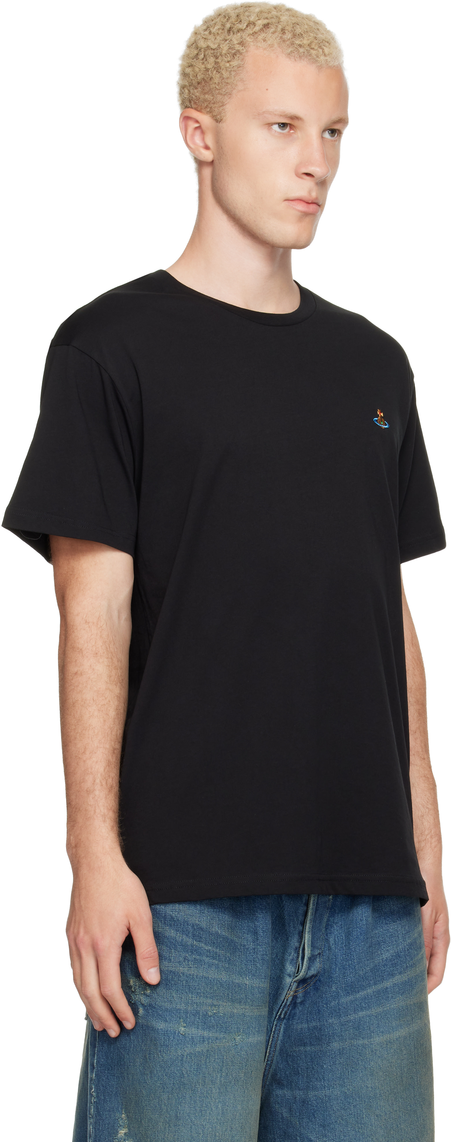 Vivienne Westwood ブラック Tシャツ Vivienne Westwood: ブラック Classic Multicolor Orb Tシャツ