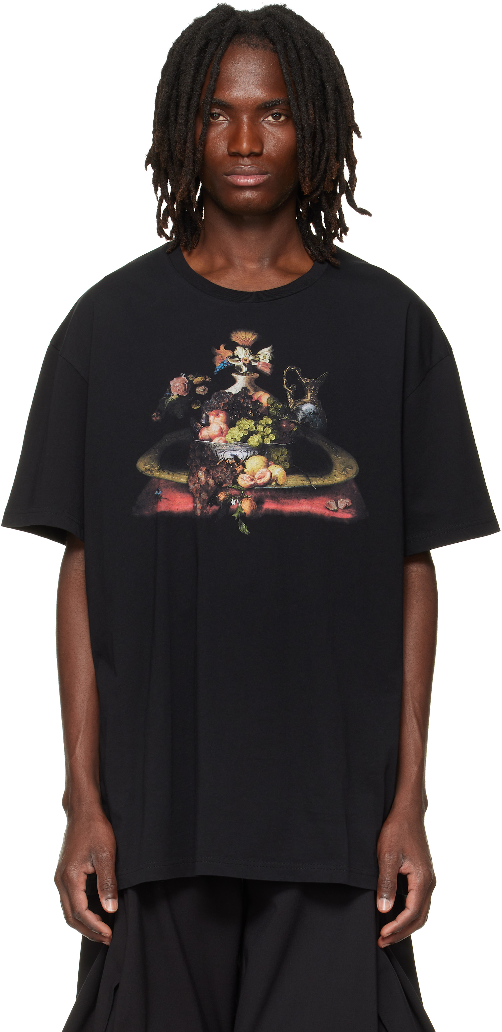 美品 ヴィヴィアン オーバーサイズ Tシャツ オーブ フラワー ブラック Ｆ Vivienne Westwood: ブラック Still Life Orb オーバーサイズ Tシャツ
