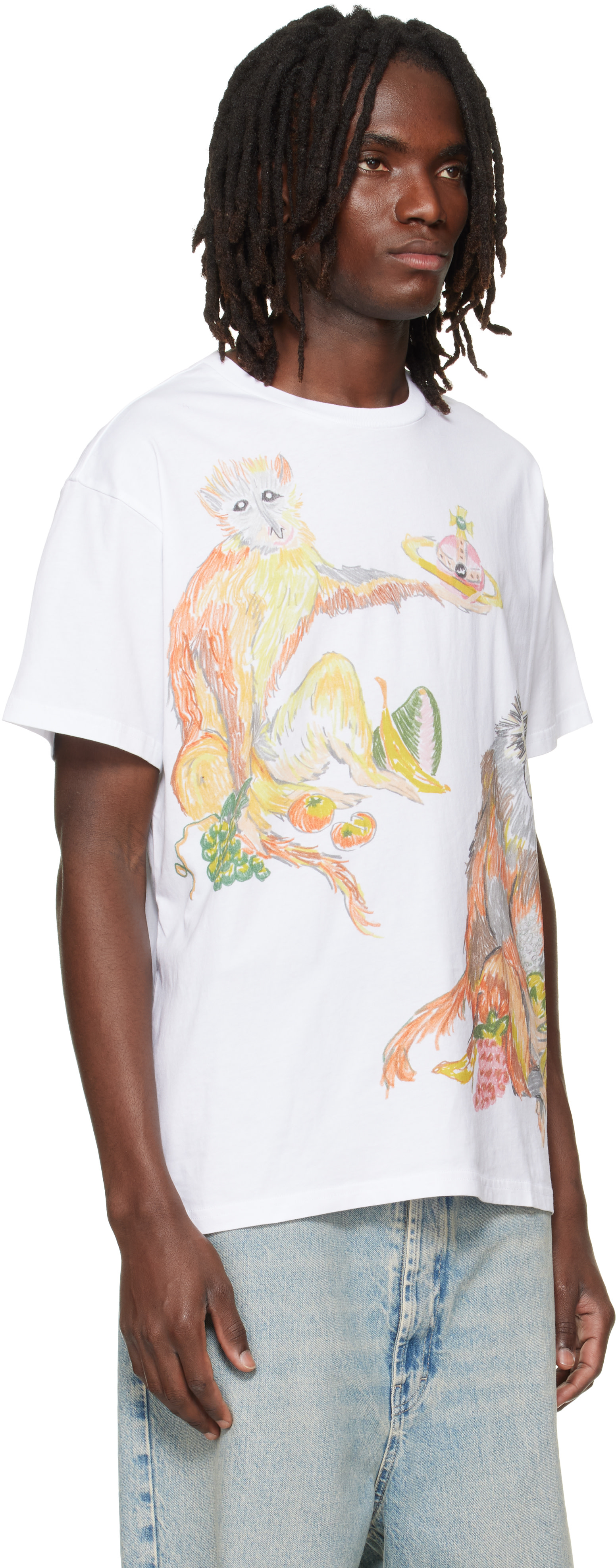 Vivienne Westwood: White Monkeys Classic T-shirt | SSENSE