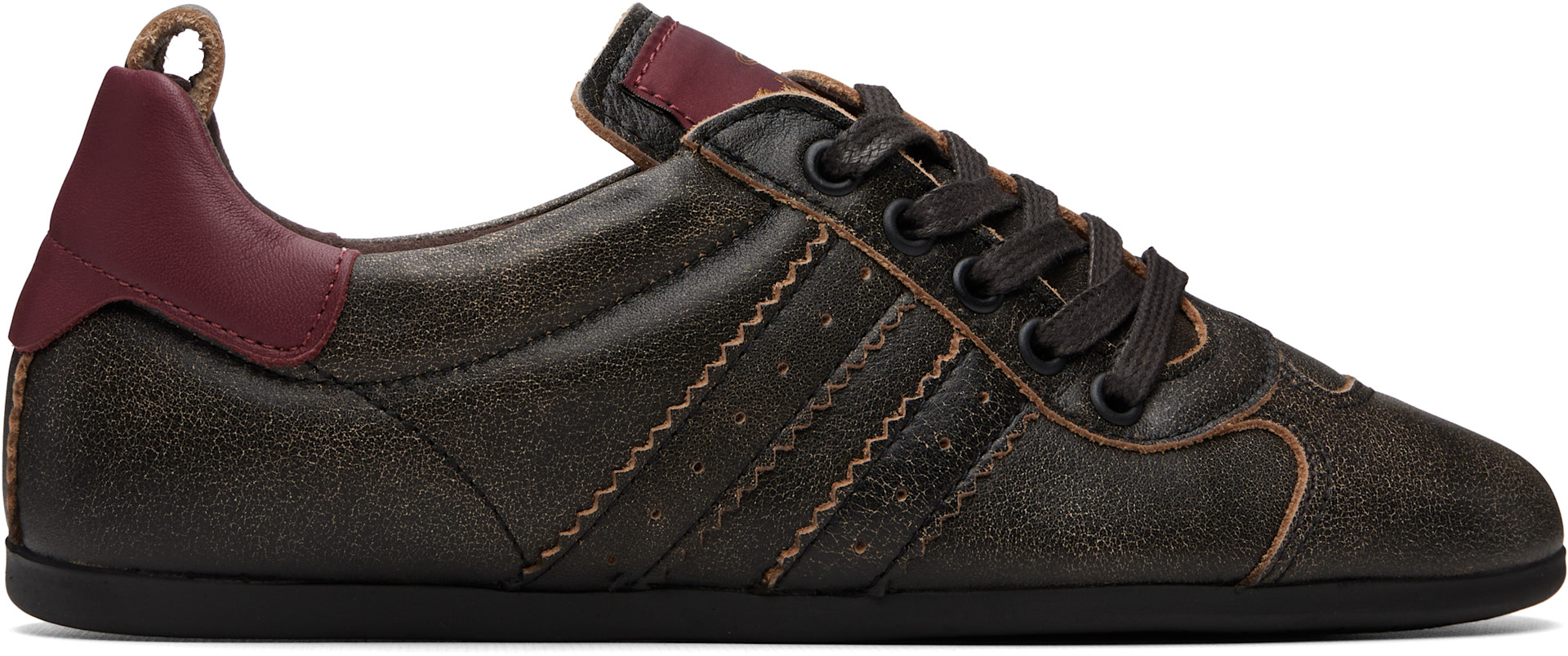 Vivienne Westwood: Brown & Burgundy Drunken Sneakers | SSENSE