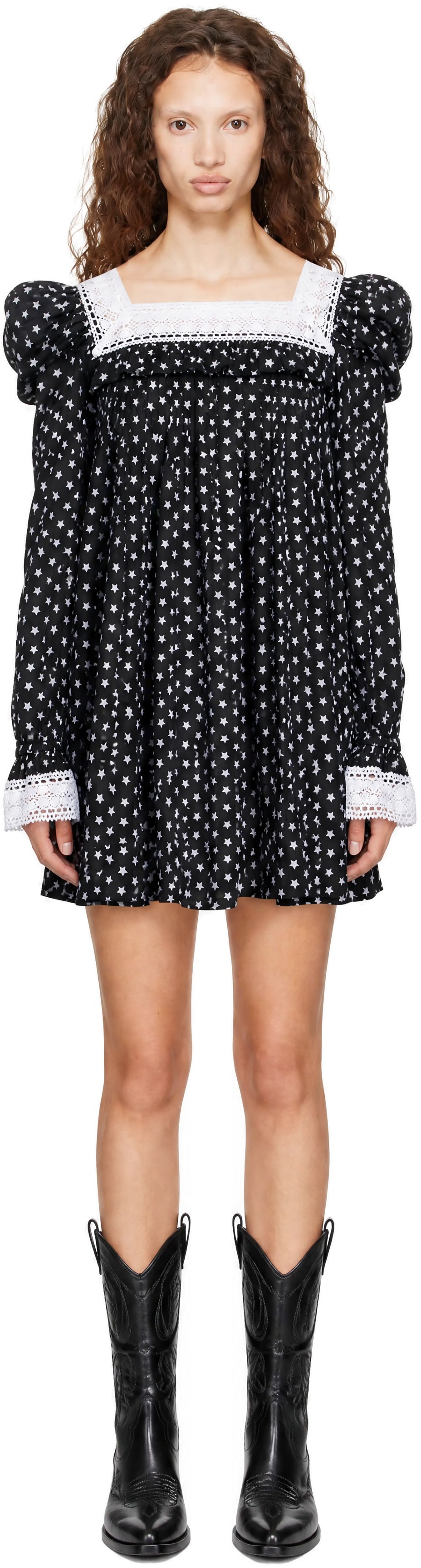 LAURA ANDRASCHKO - Robe courte Vampire Boho noire