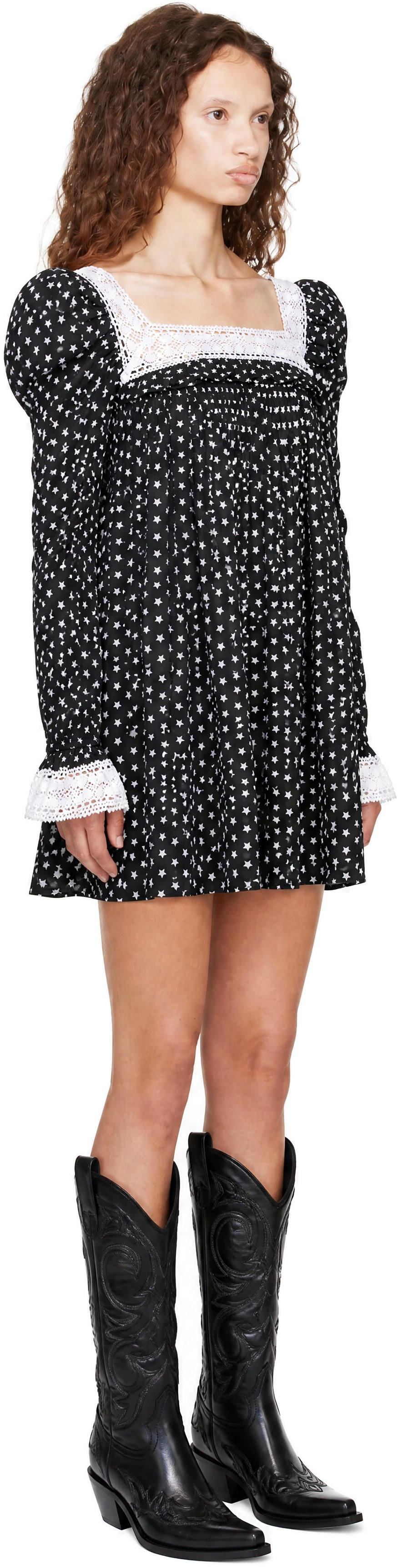 LAURA ANDRASCHKO - Robe courte Vampire Boho noire