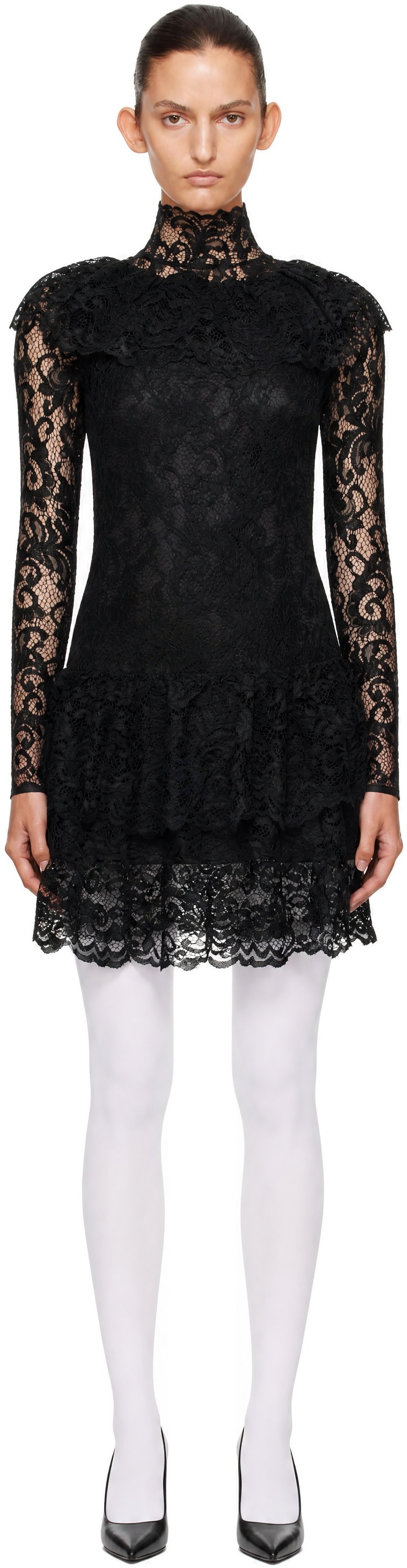 LAURA ANDRASCHKO: Black Teatime Midi Dress | SSENSE Canada