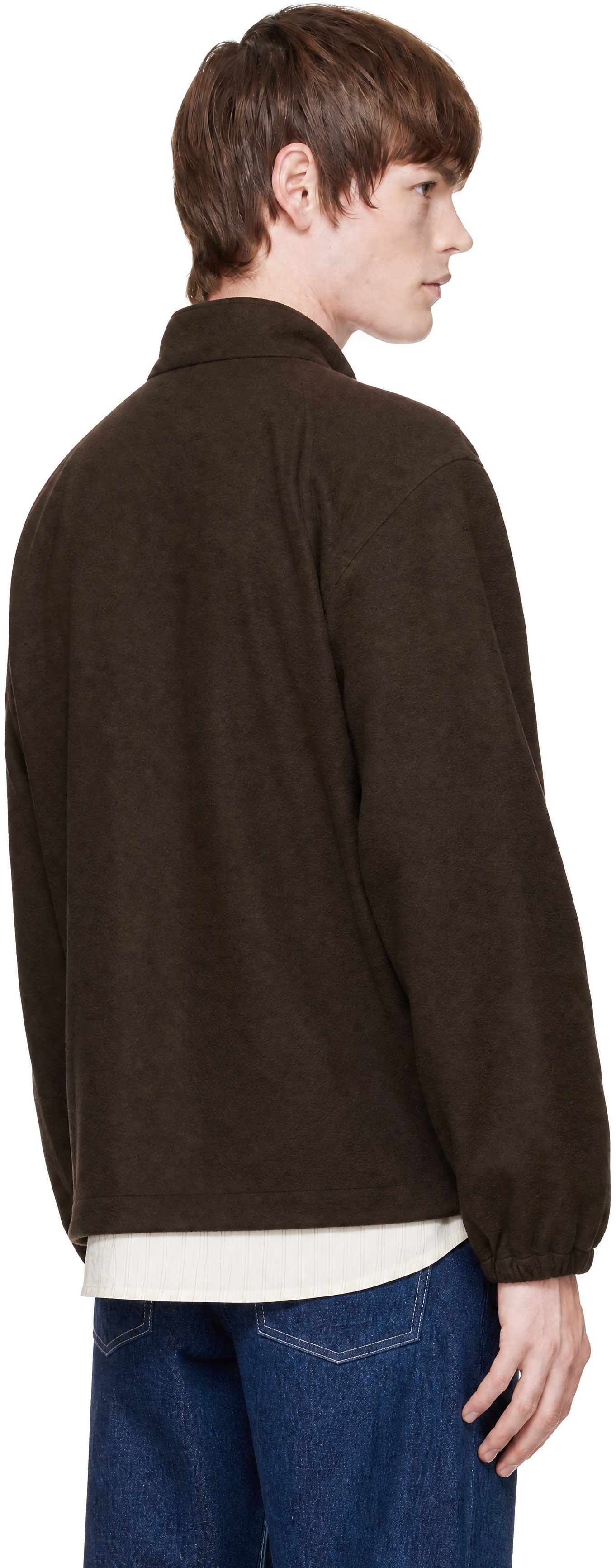 colbo - Pull brun à demi-glissière