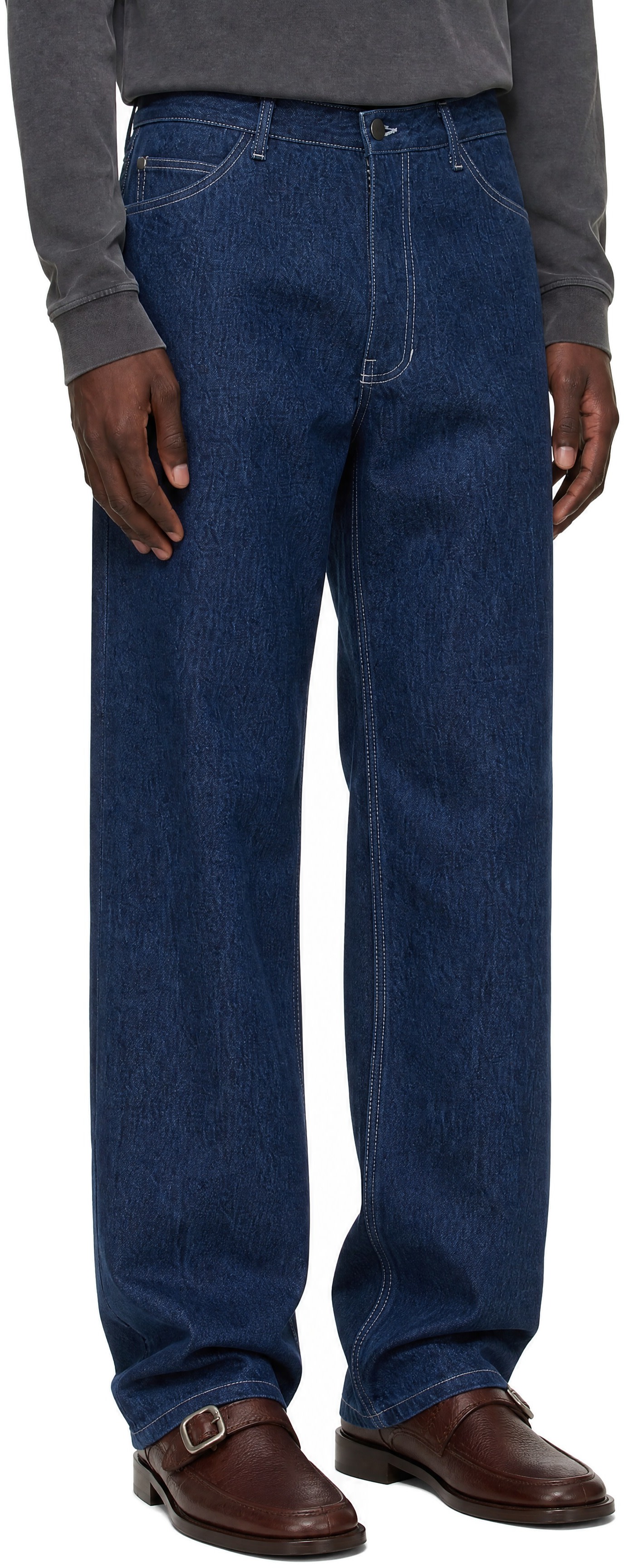 colbo - Blue Stonewashed Tapered Jeans