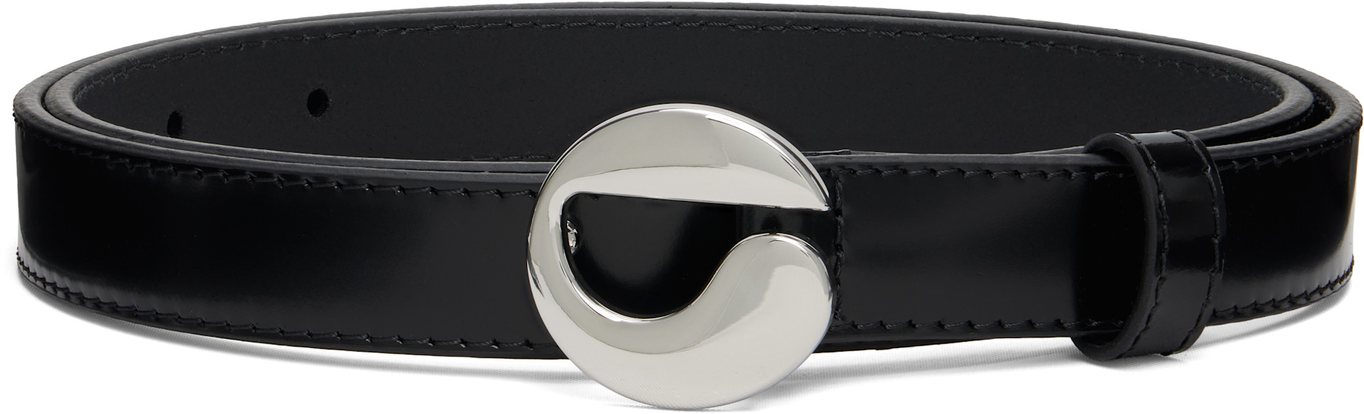 Coperni - Ceinture fine noire à logo