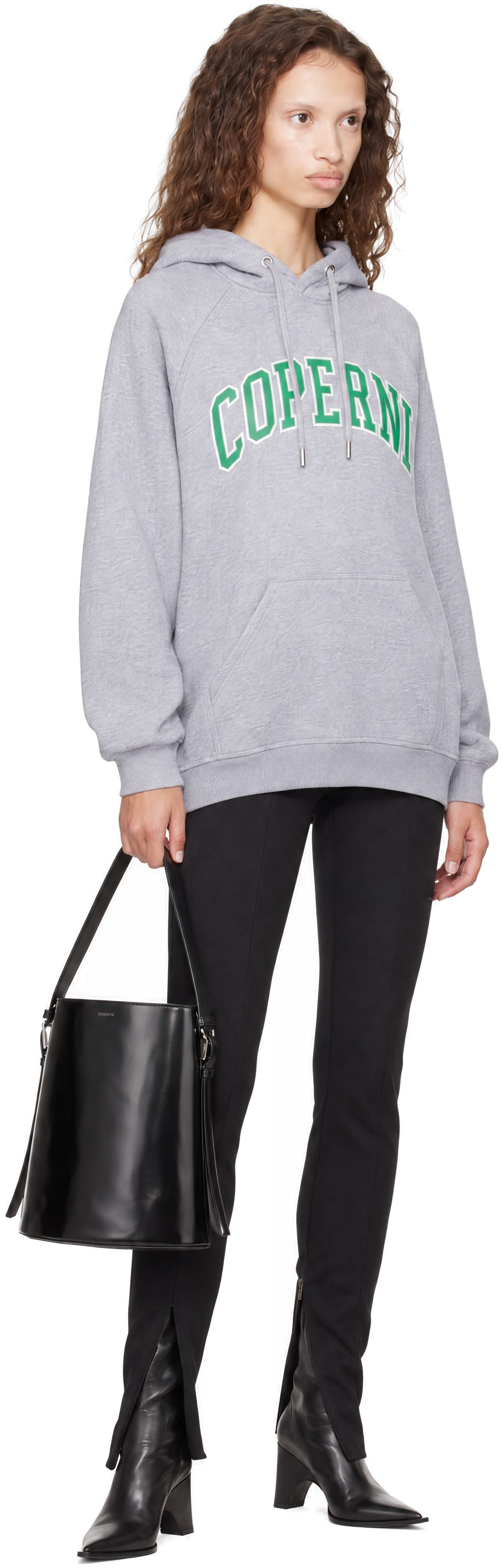 Coperni - Pull à capuche gris de style collégial