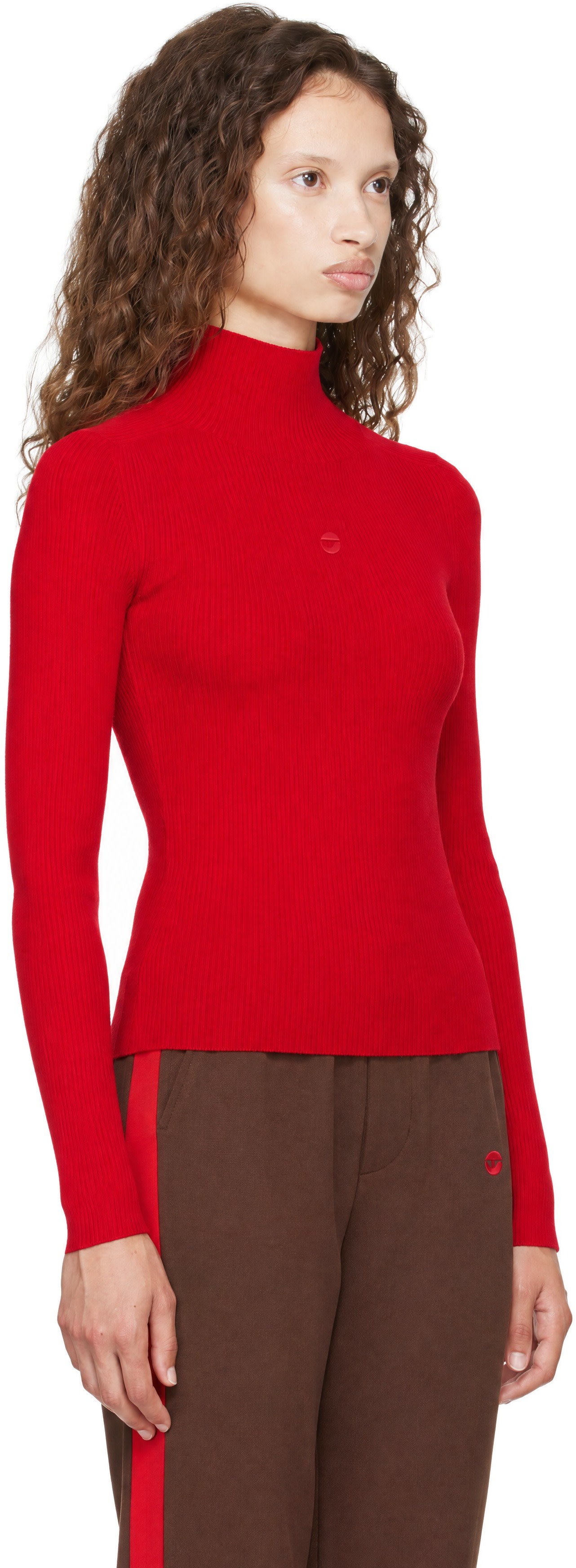Coperni - Col roulé sans coutures rouge