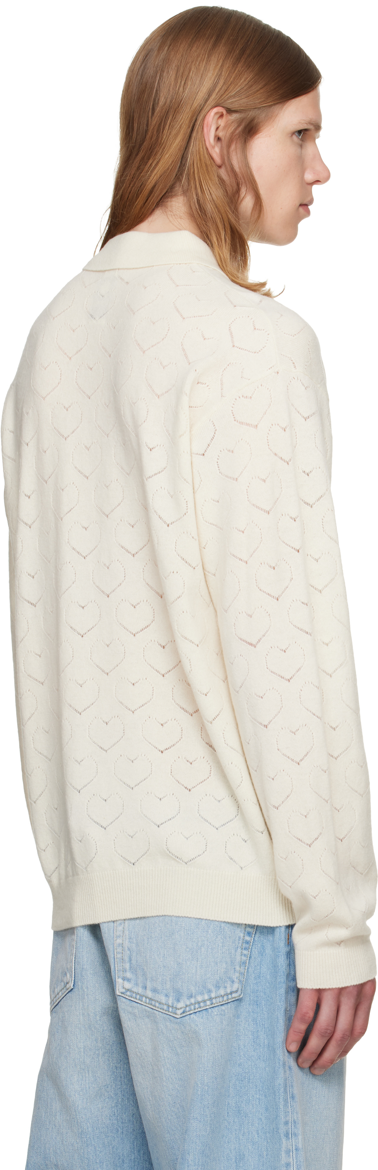 vowels - Off-White Eyelet Polo