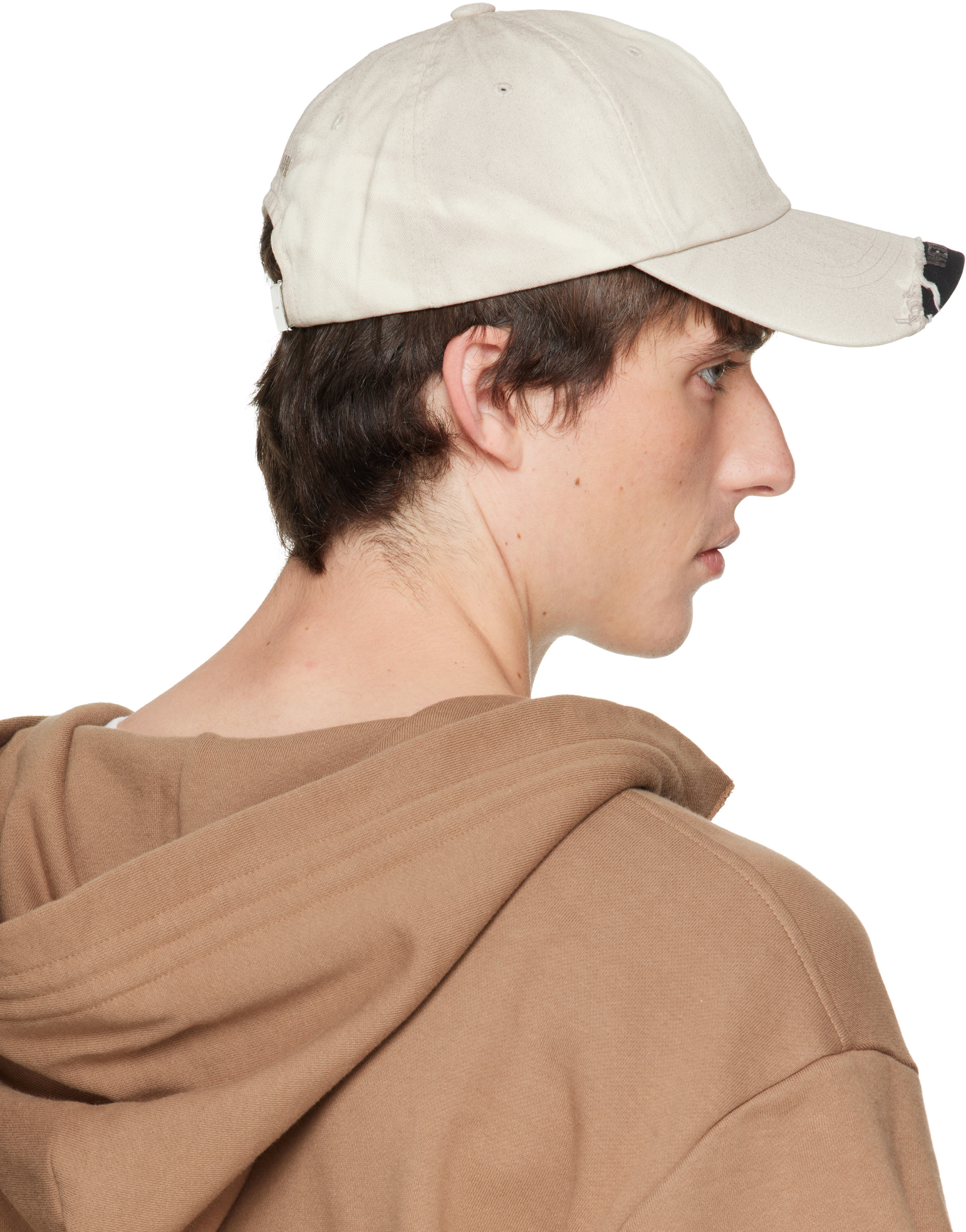 We11done - Off-White Distressed Cap