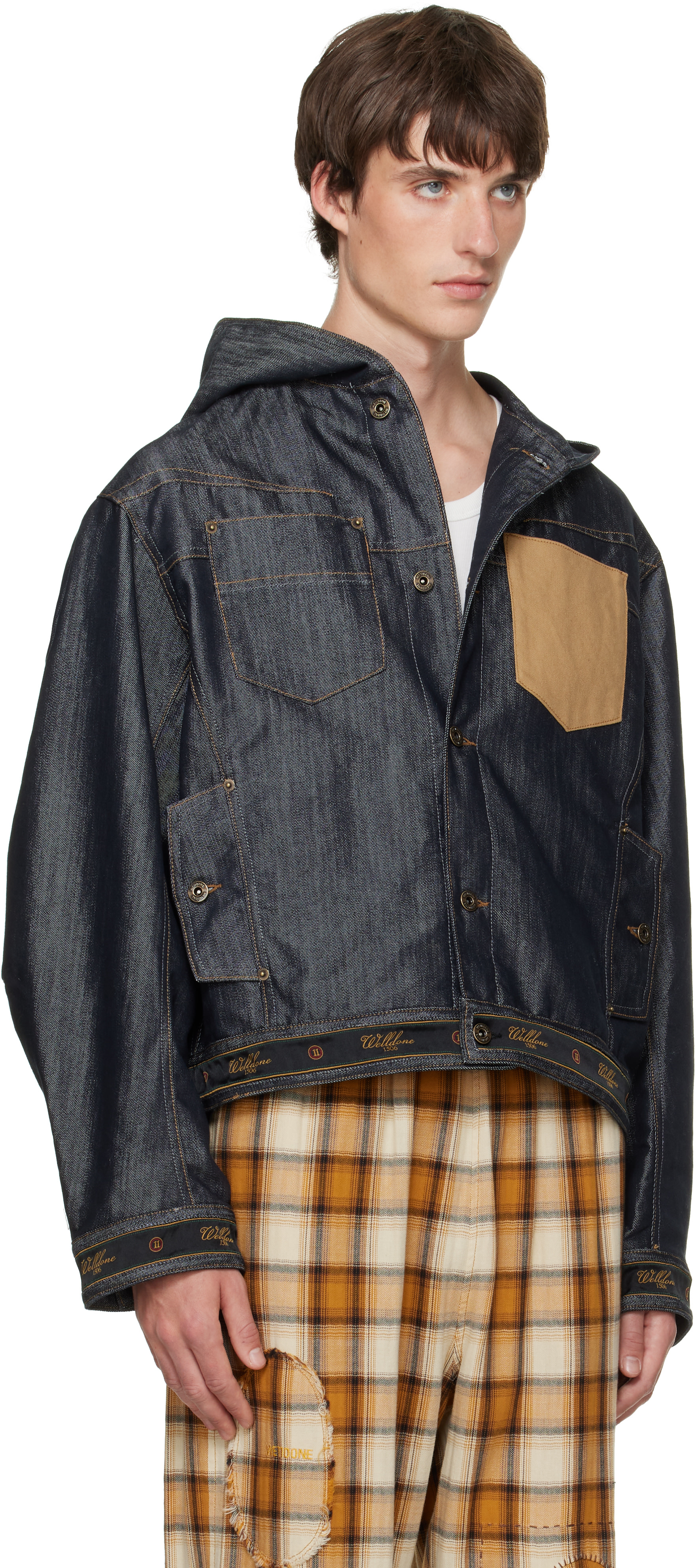 We11done - Navy Old School Denim Jacket