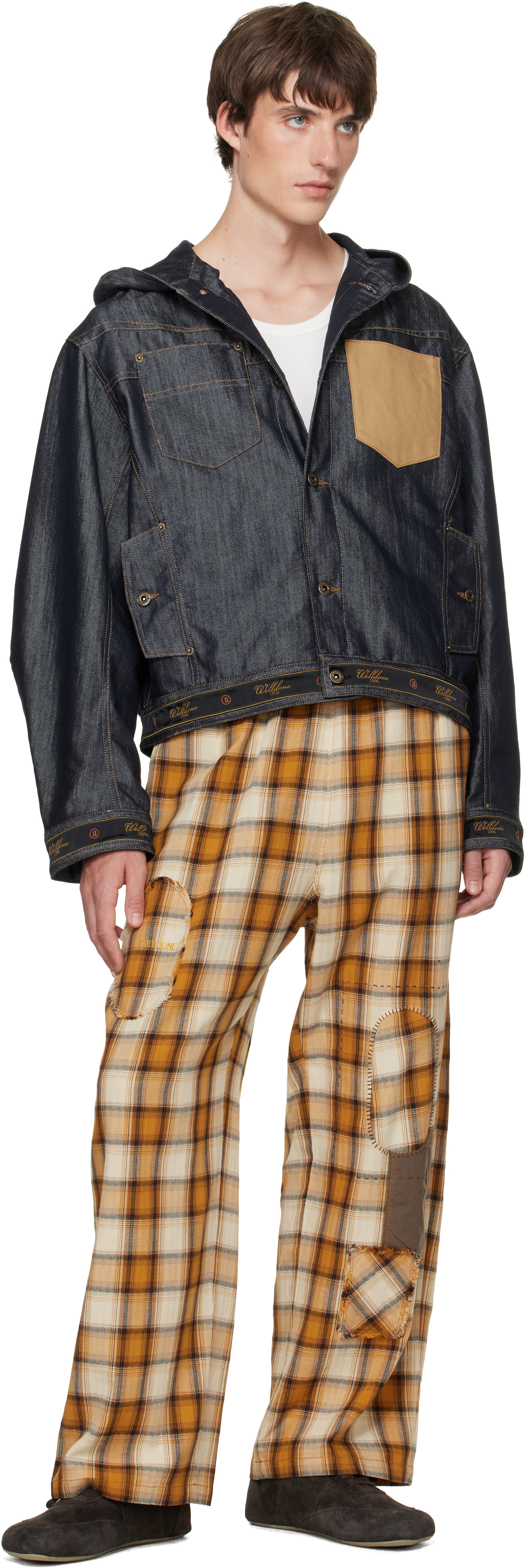 We11done - Navy Old School Denim Jacket