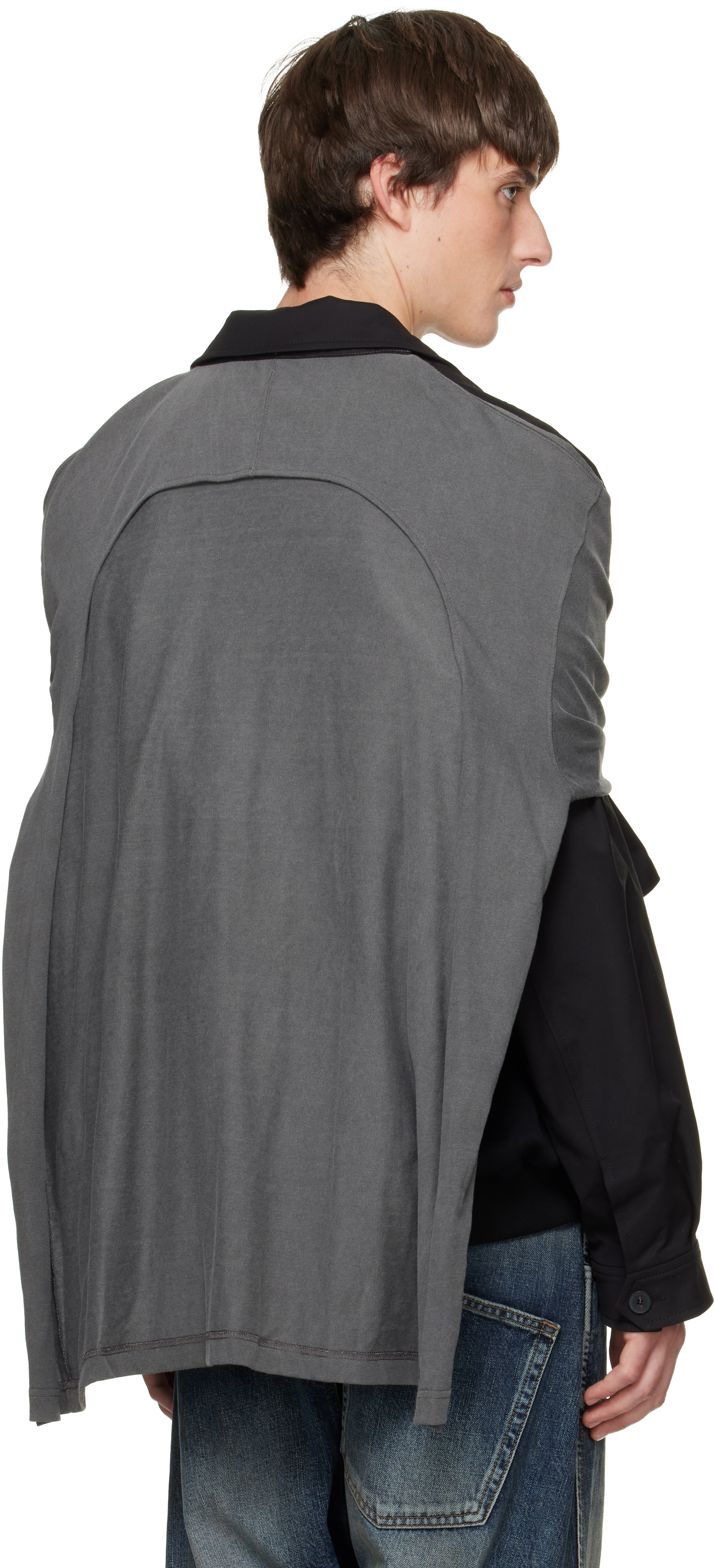 We11done - Black Layered Blouson Jacket
