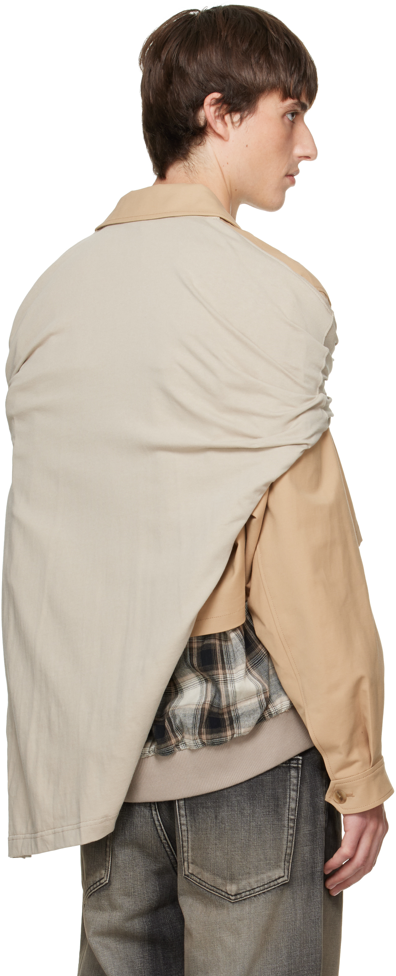 We11done - Blouson étagé beige
