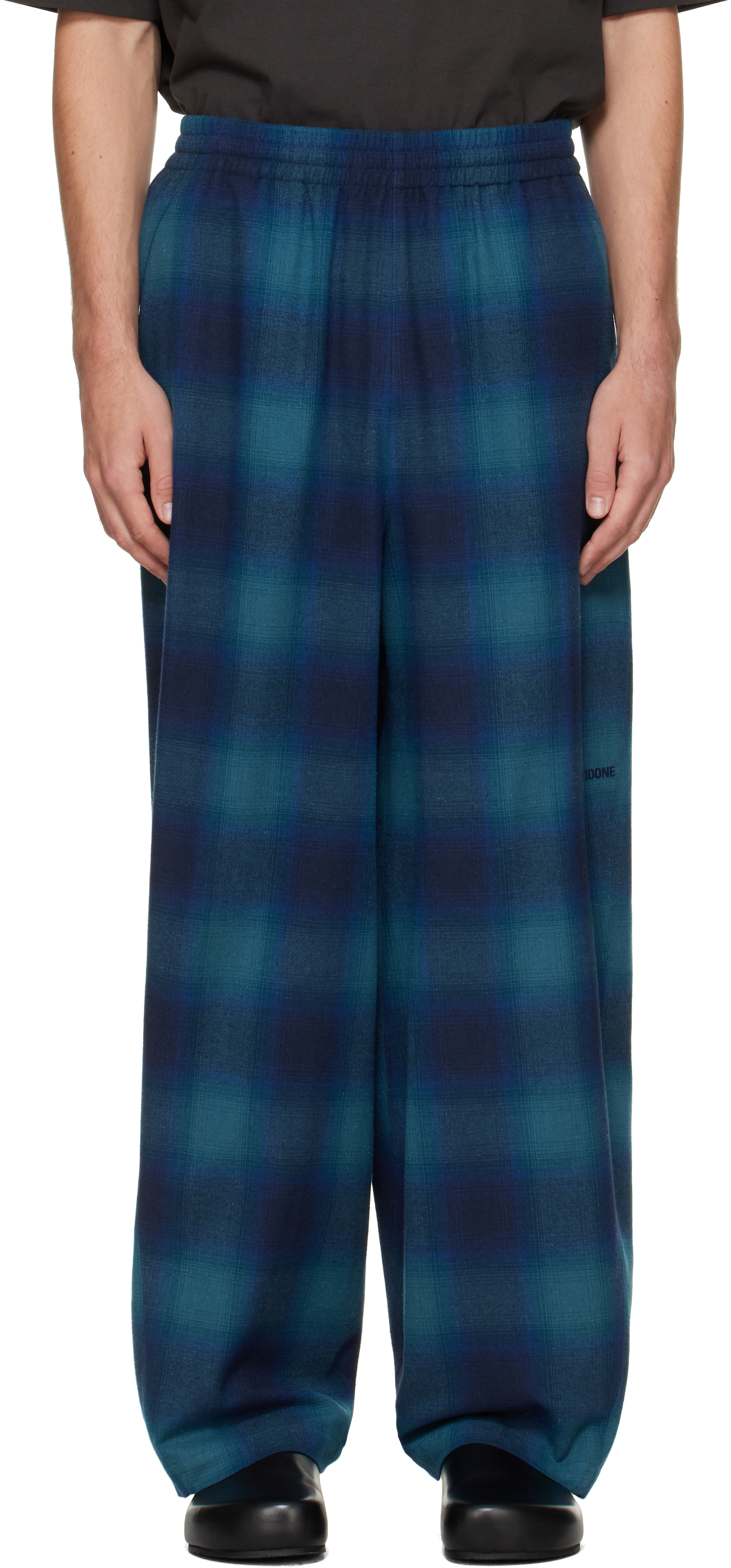 We11done - Blue Flannel Lounge Pants