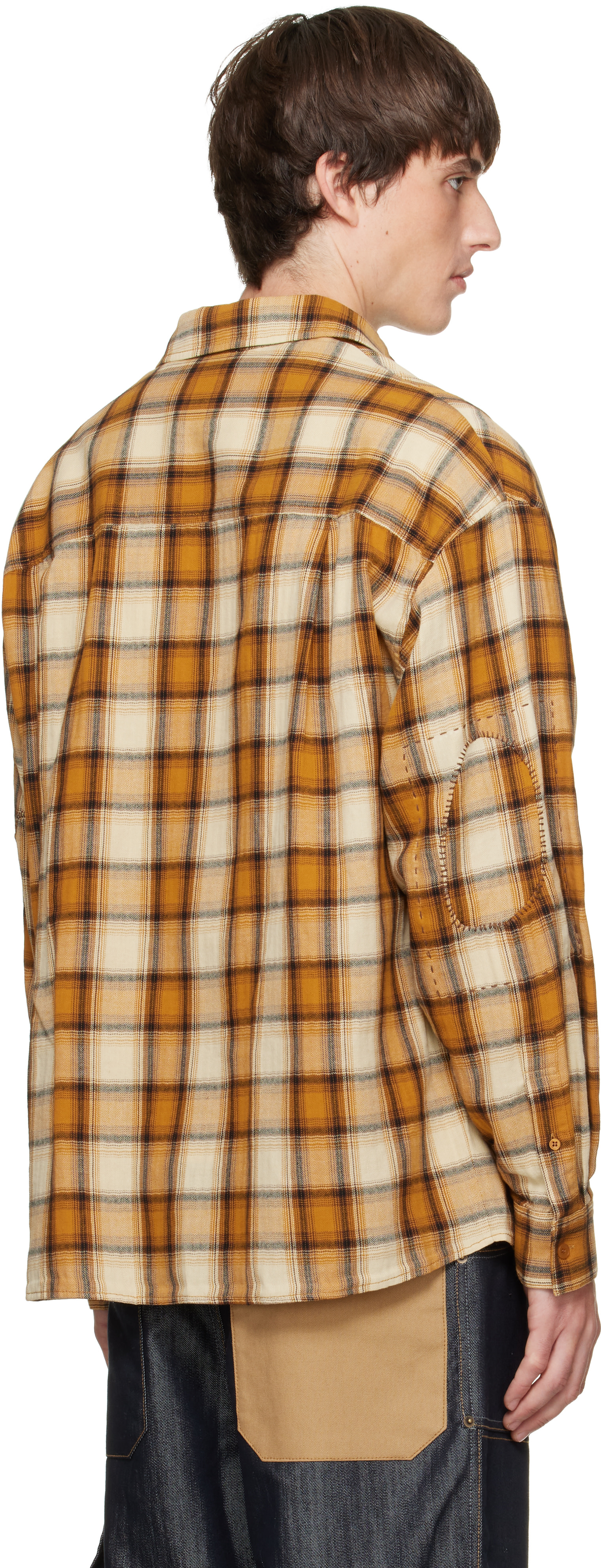 We11done - Yellow Repaired Checked Shirt
