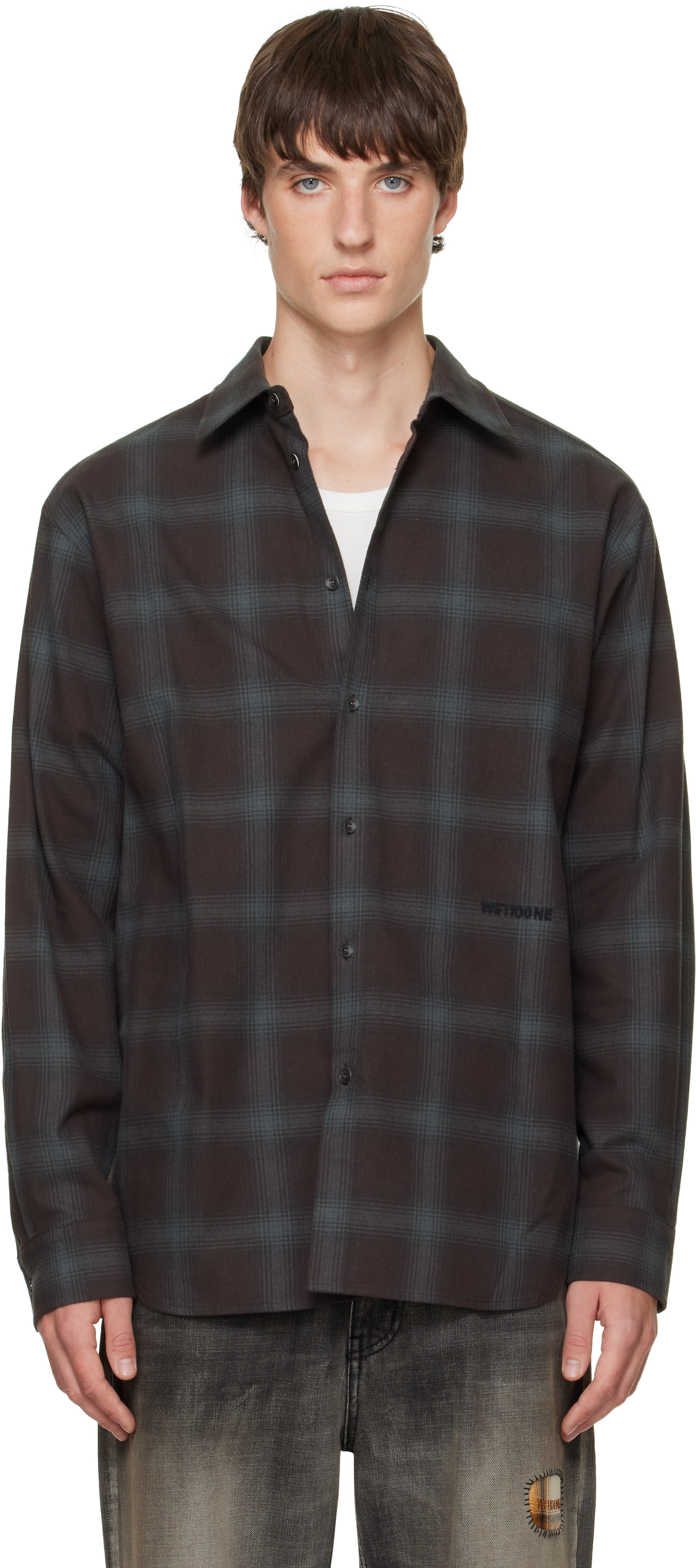 We11done - Brown Check Flannel Shirt
