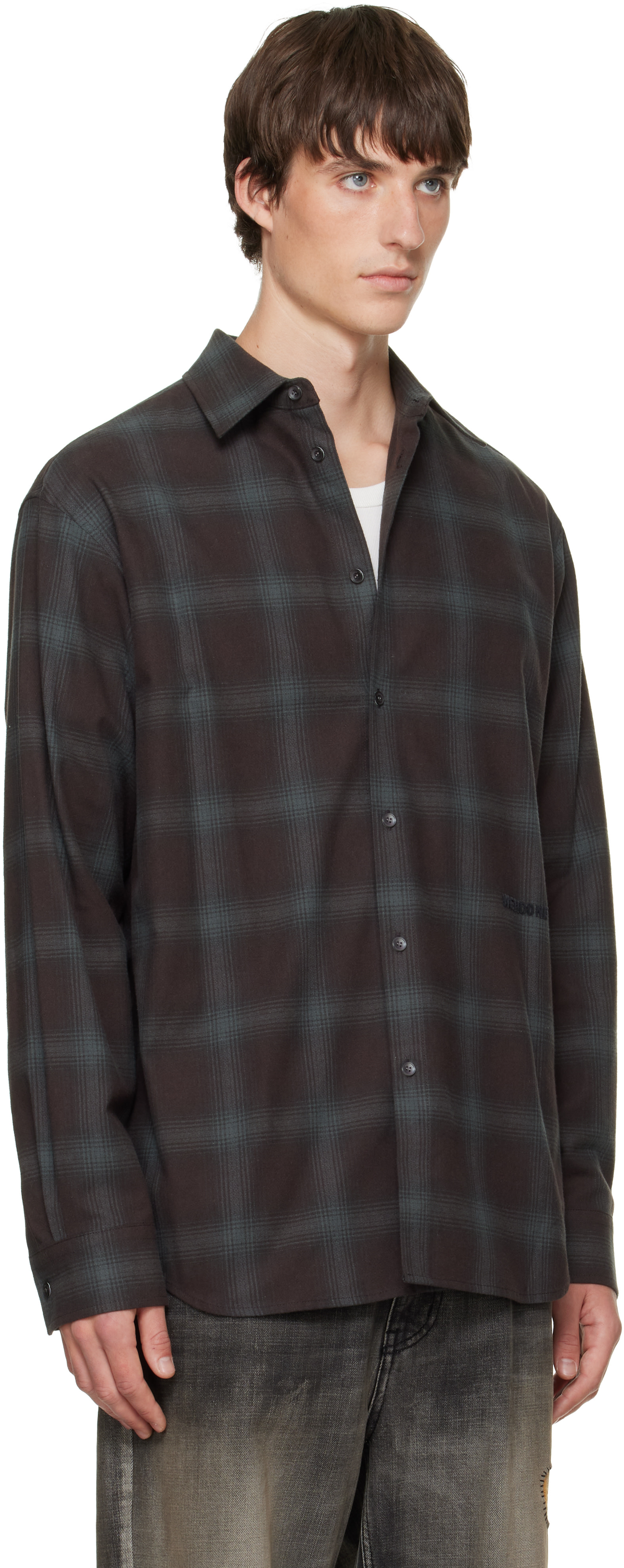 We11done - Brown Check Flannel Shirt