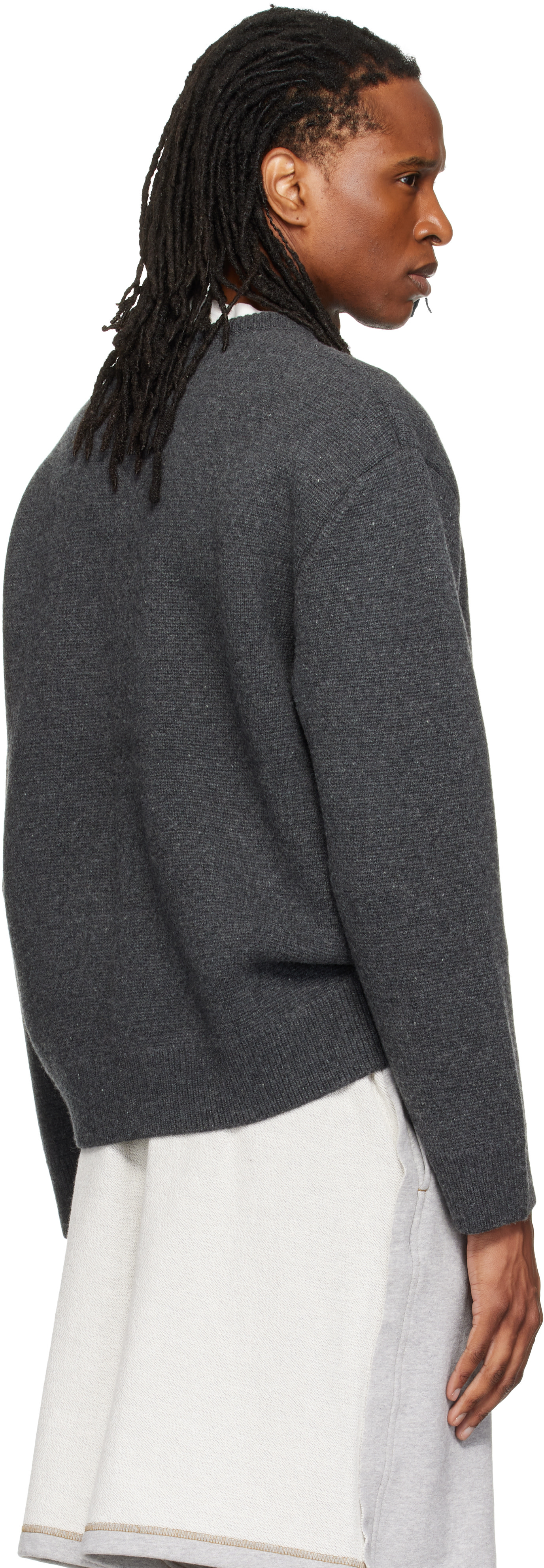 We11done - Cardigan gris à logos