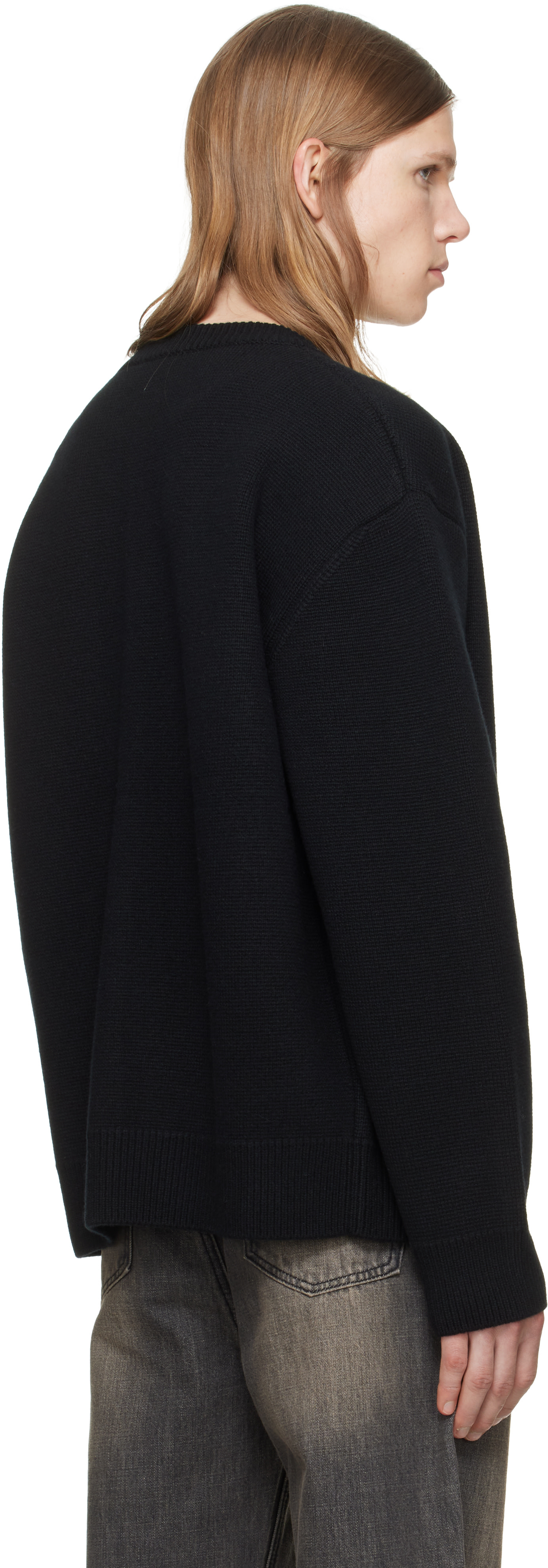 We11done - Cardigan noir à logo