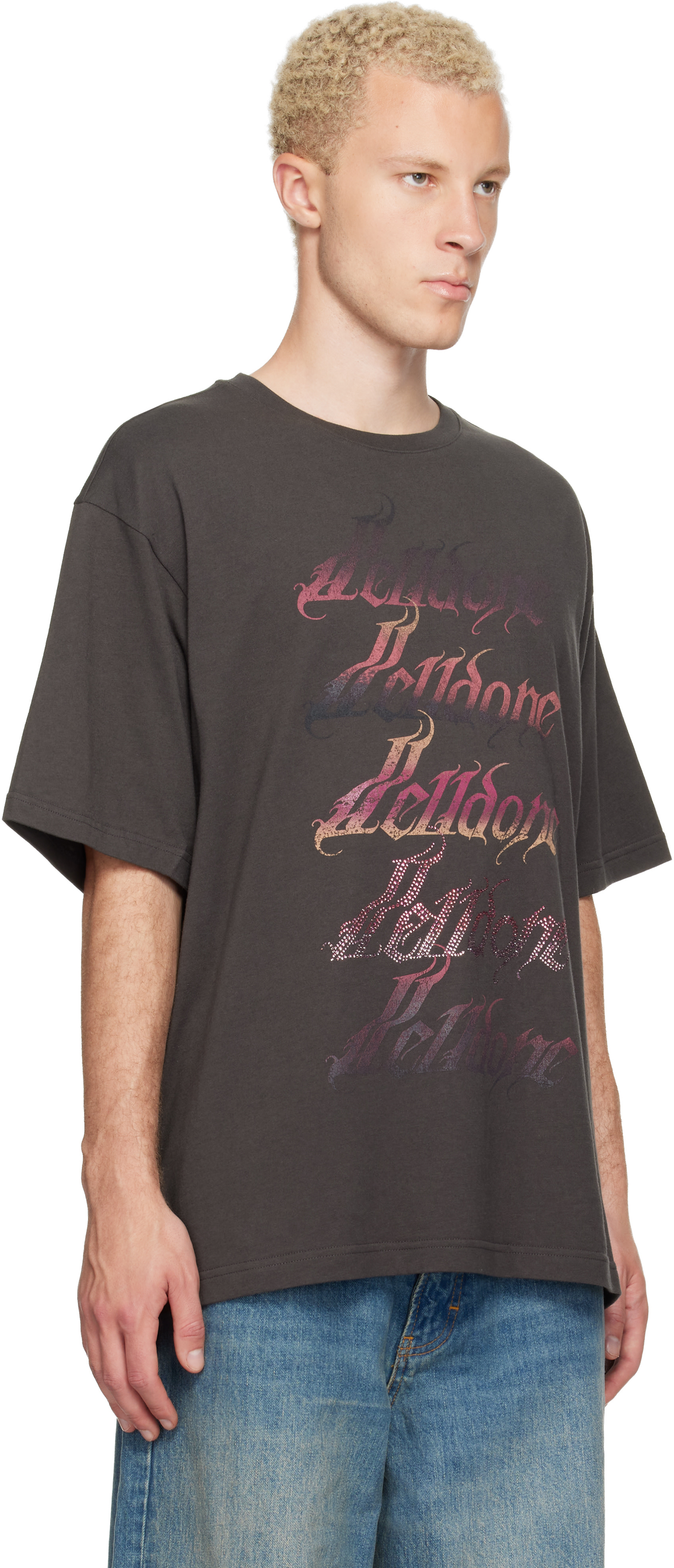 We11done - Gray Gradient Logo T-shirt
