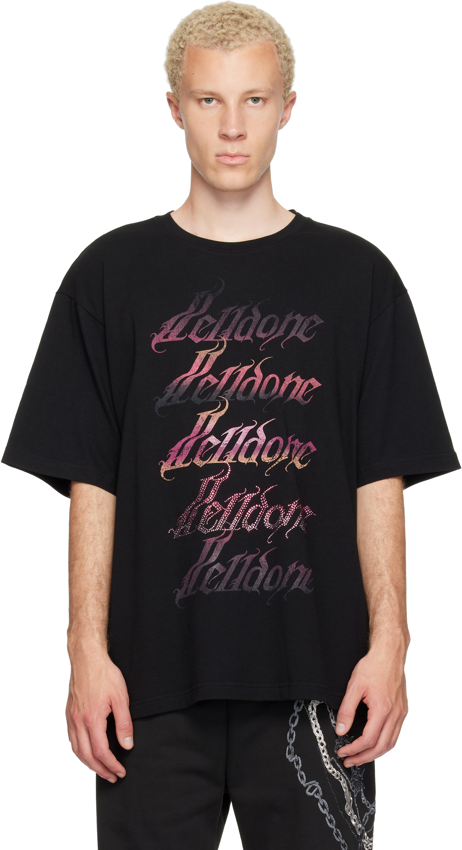 We11done - ブラック Gradient Logo Tシャツ