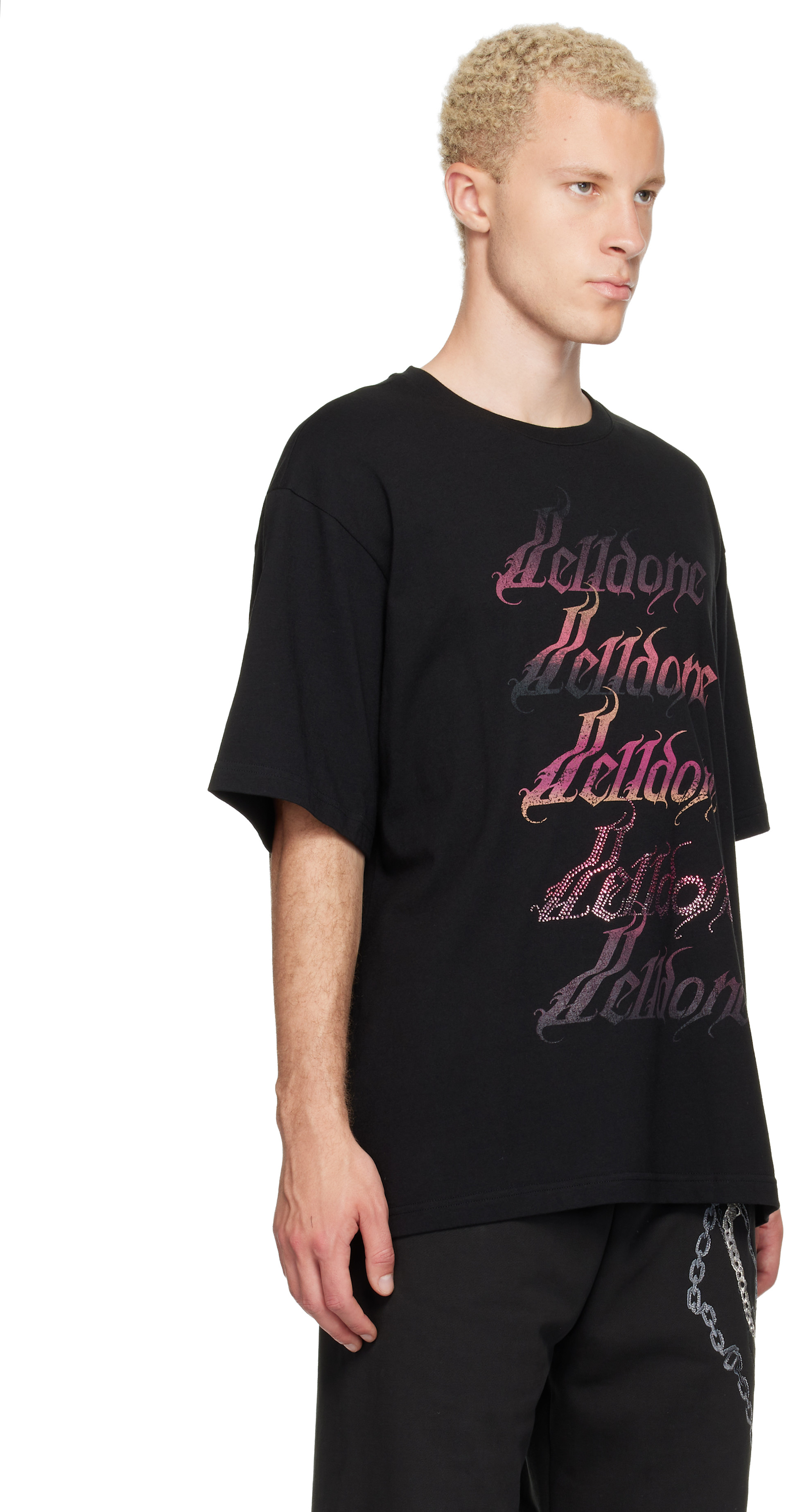We11done - ブラック Gradient Logo Tシャツ