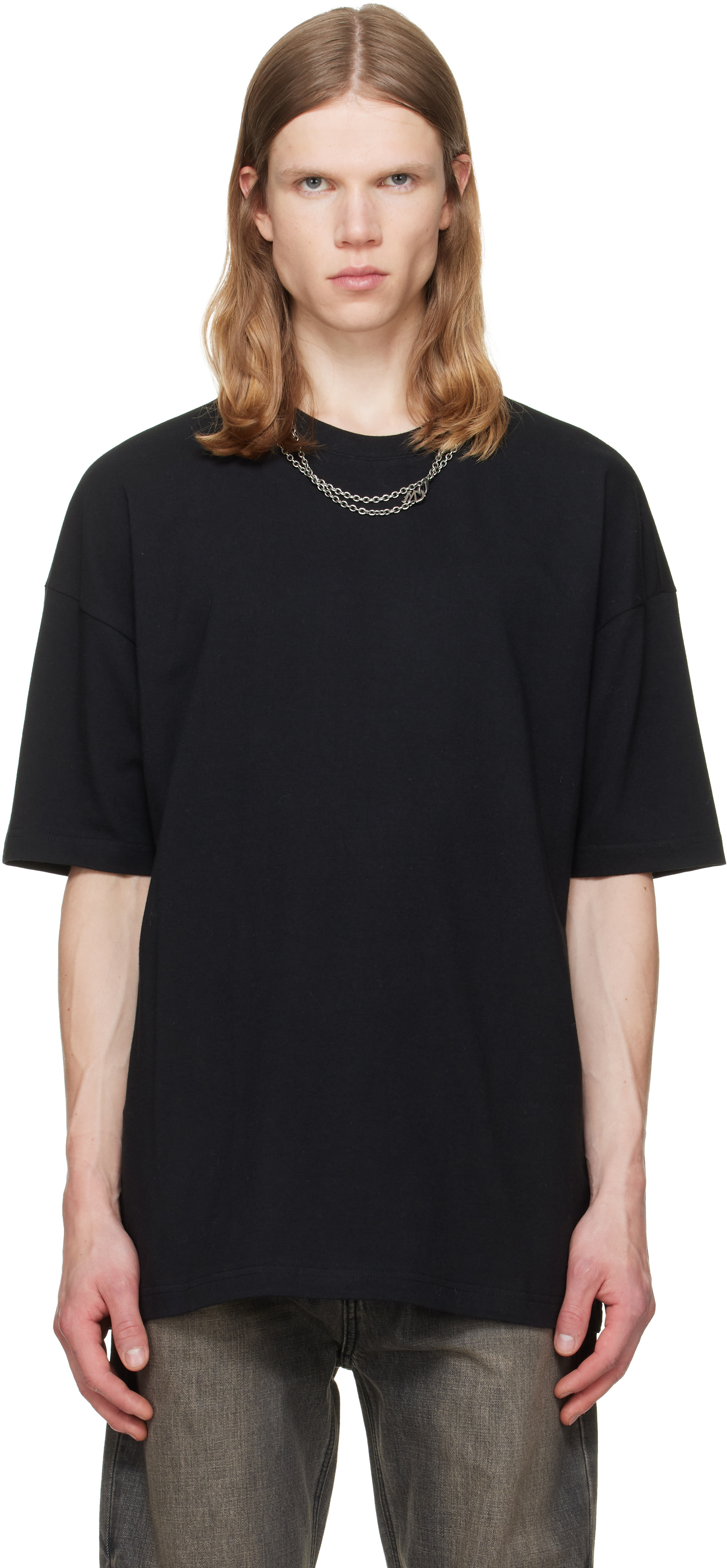 We11done - ブラック Chain Necklace Tシャツ