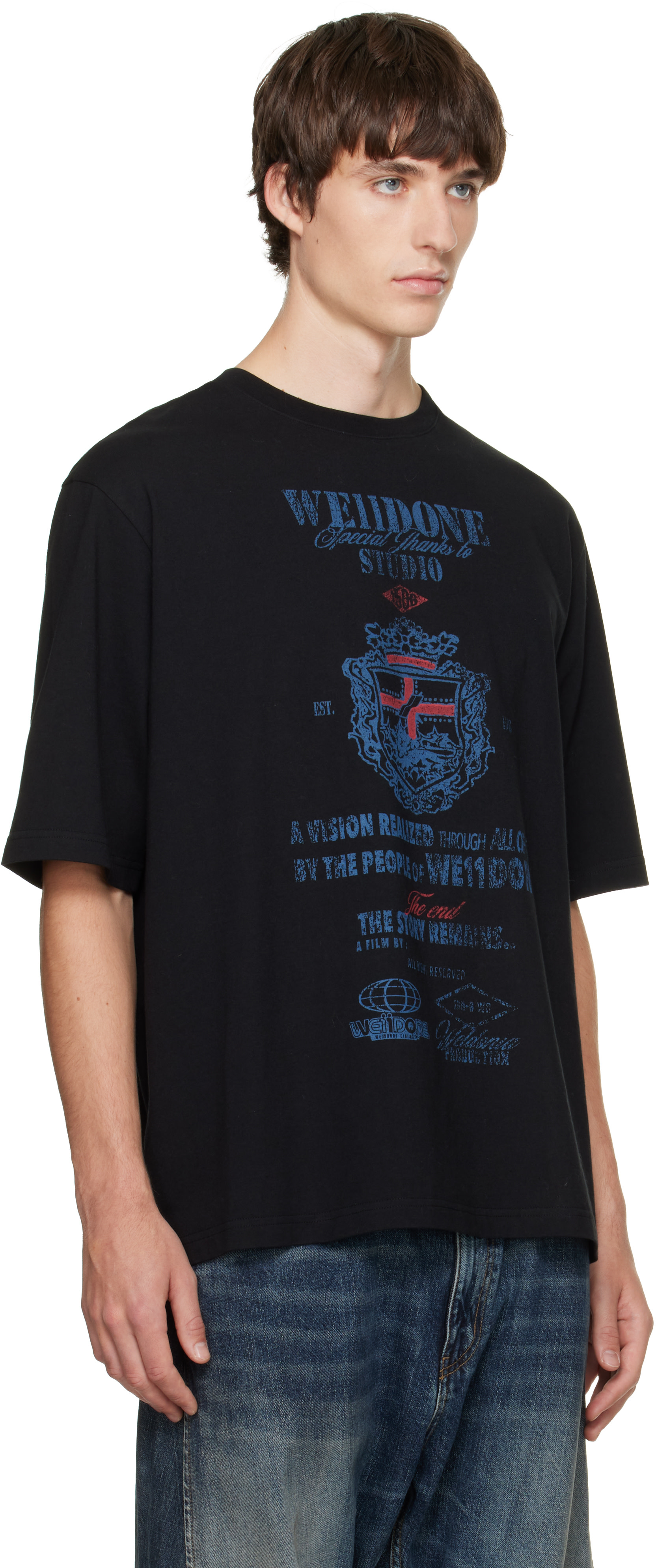 We11done - ブラック Credits グラフィックTシャツ