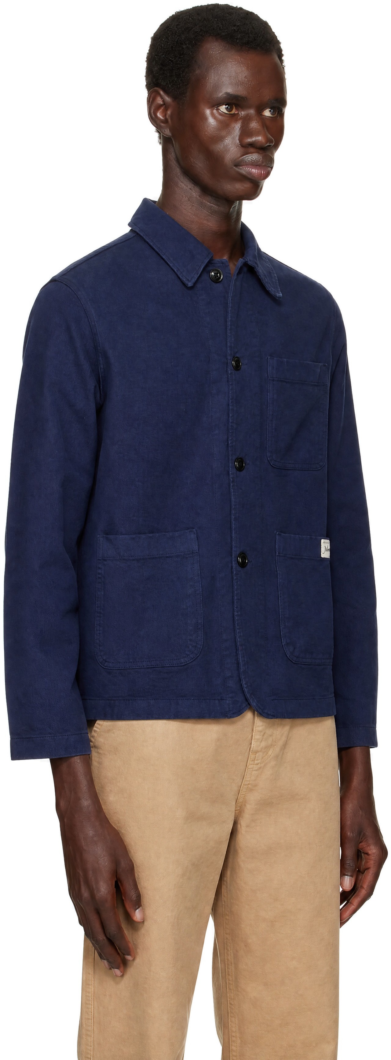 Merz b. Schwanen - Blue Cotton Twill Worker's Jacket