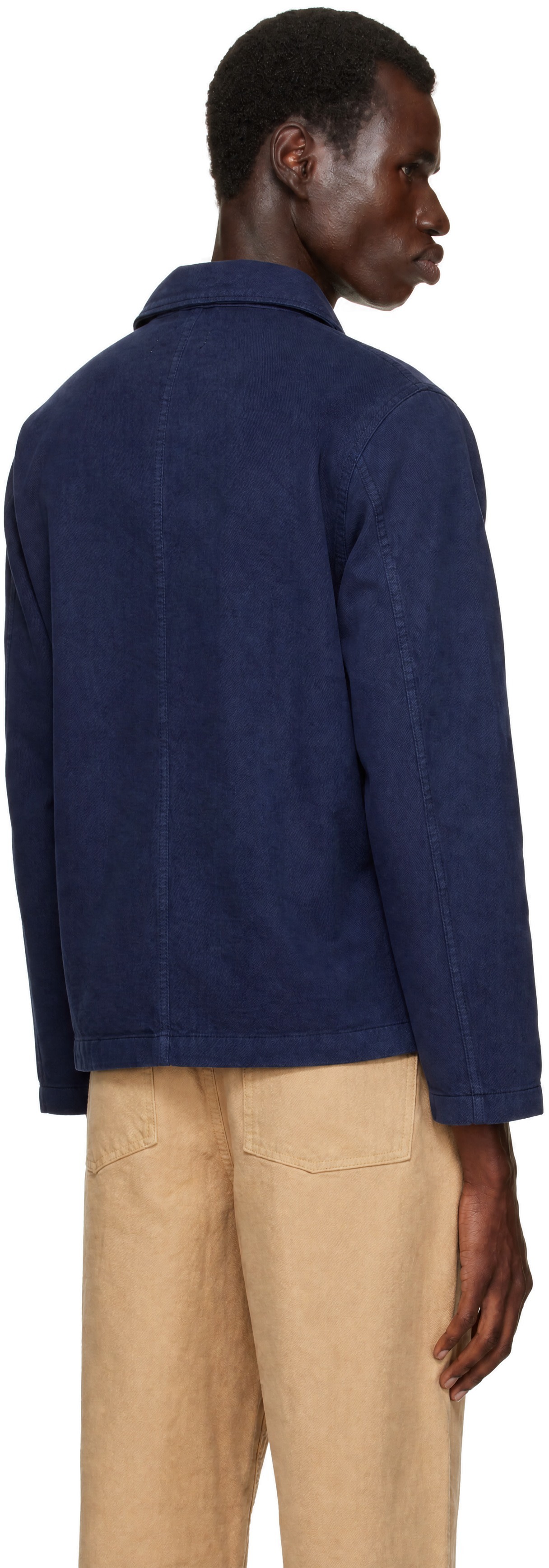 Merz b. Schwanen - Blue Cotton Twill Worker's Jacket