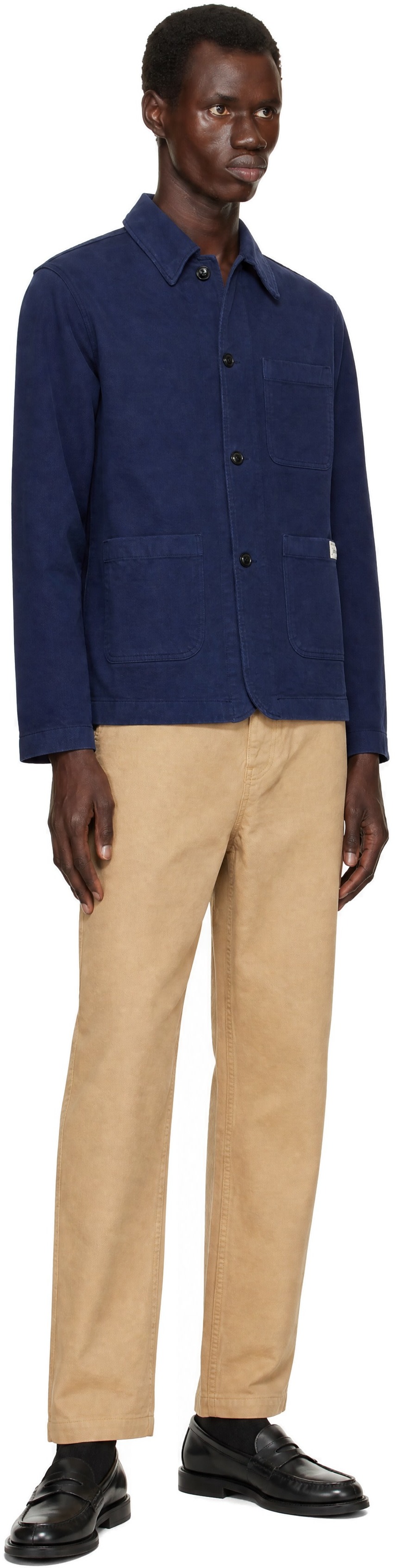 Merz b. Schwanen - Blue Cotton Twill Worker's Jacket