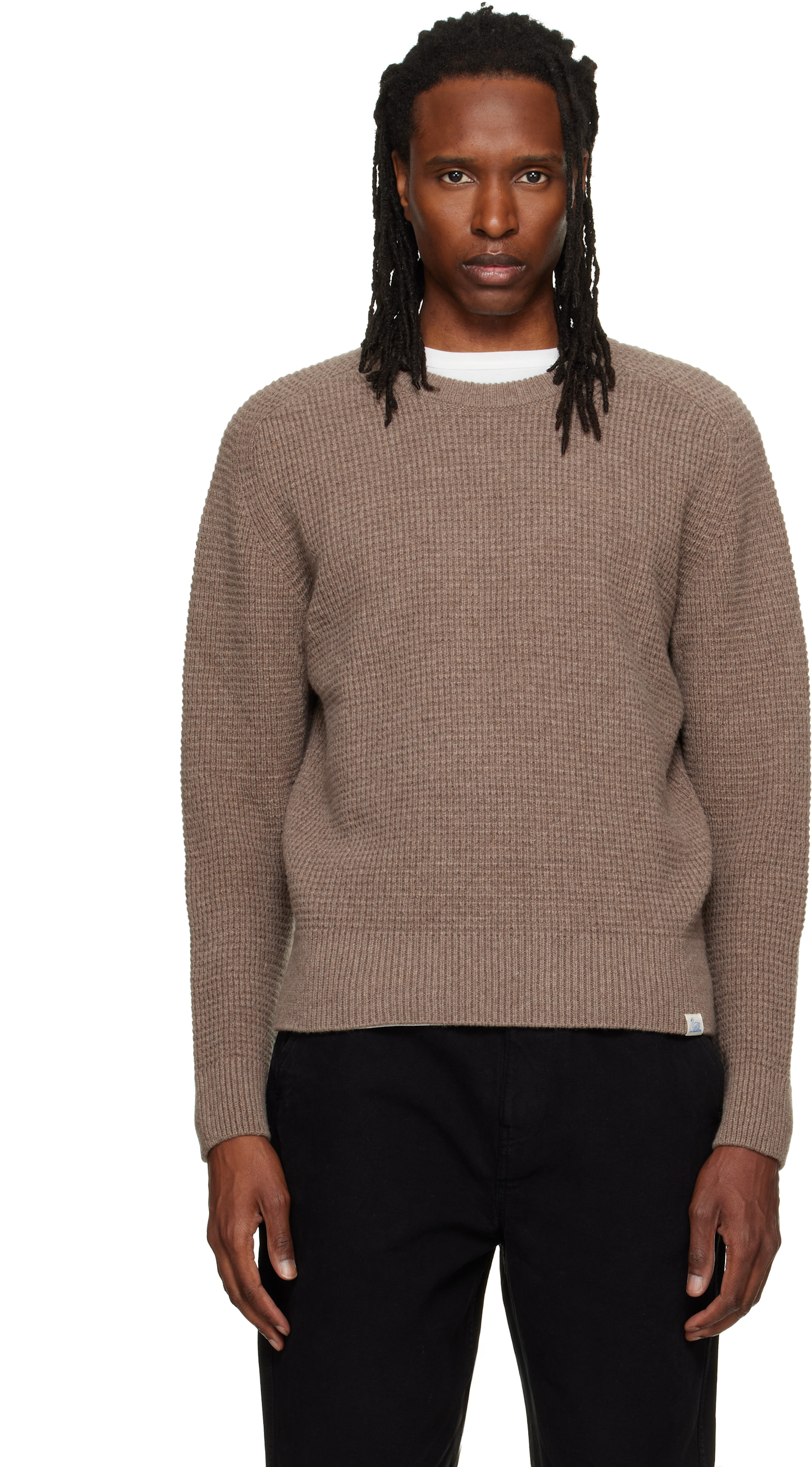 Merz b. Schwanen - Beige BLADE02 Waffle Structured Sweater