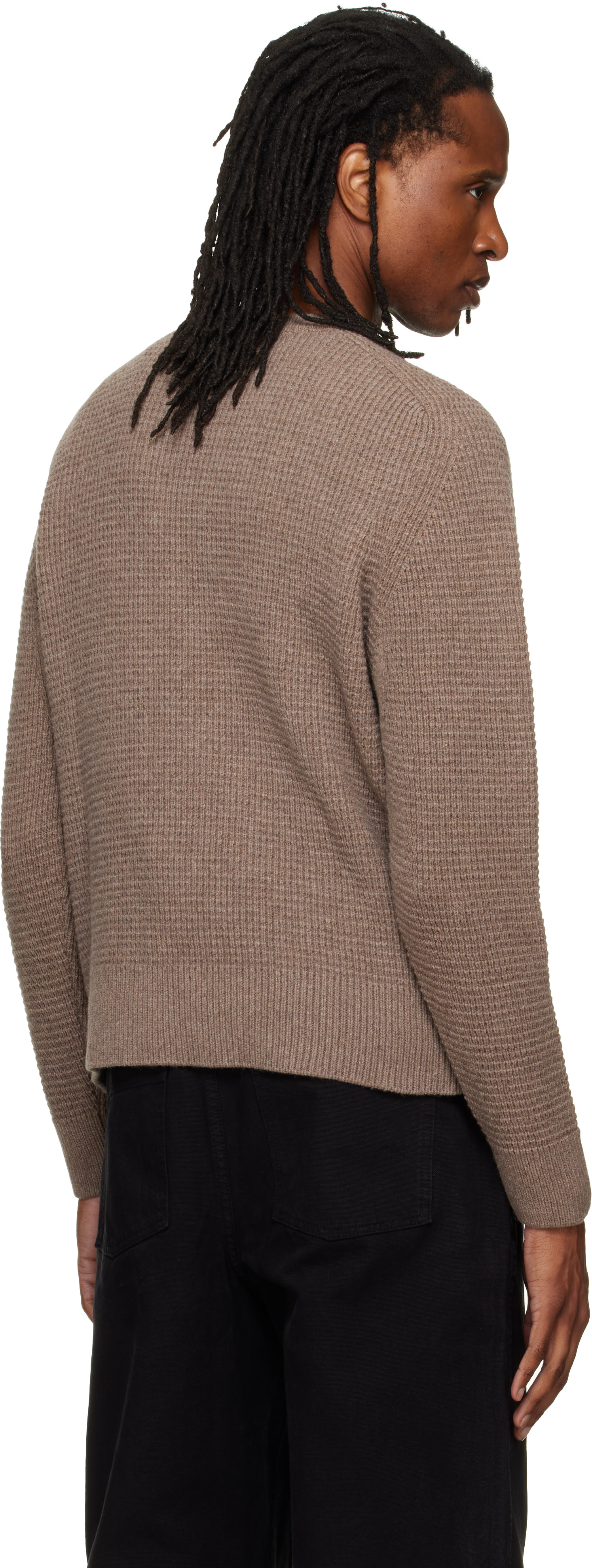 Merz b. Schwanen - Beige BLADE02 Waffle Structured Sweater