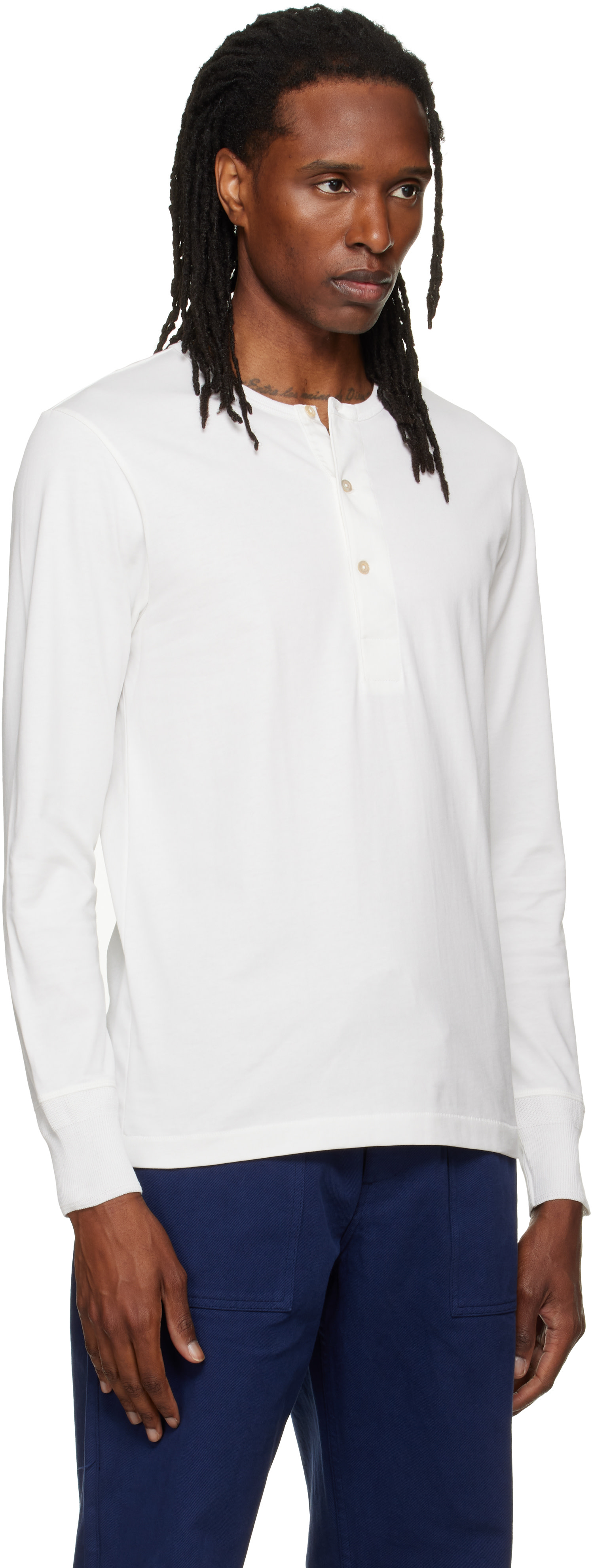 Merz b. Schwanen: ホワイト 2M06 'Mid-Century Machine' Refined Fit