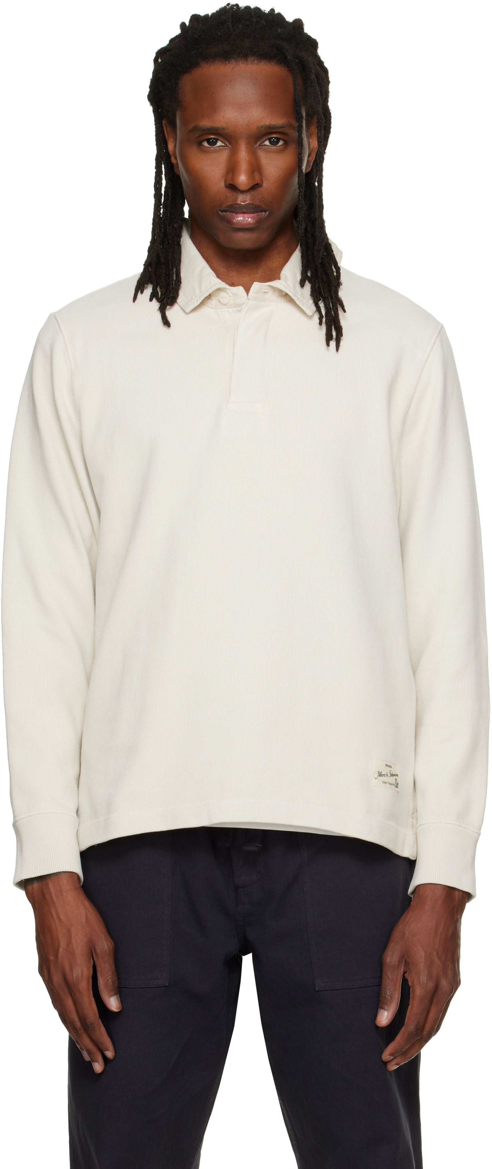 Merz b. Schwanen: オフホワイト Sturdy Cotton Interlock Jersey
