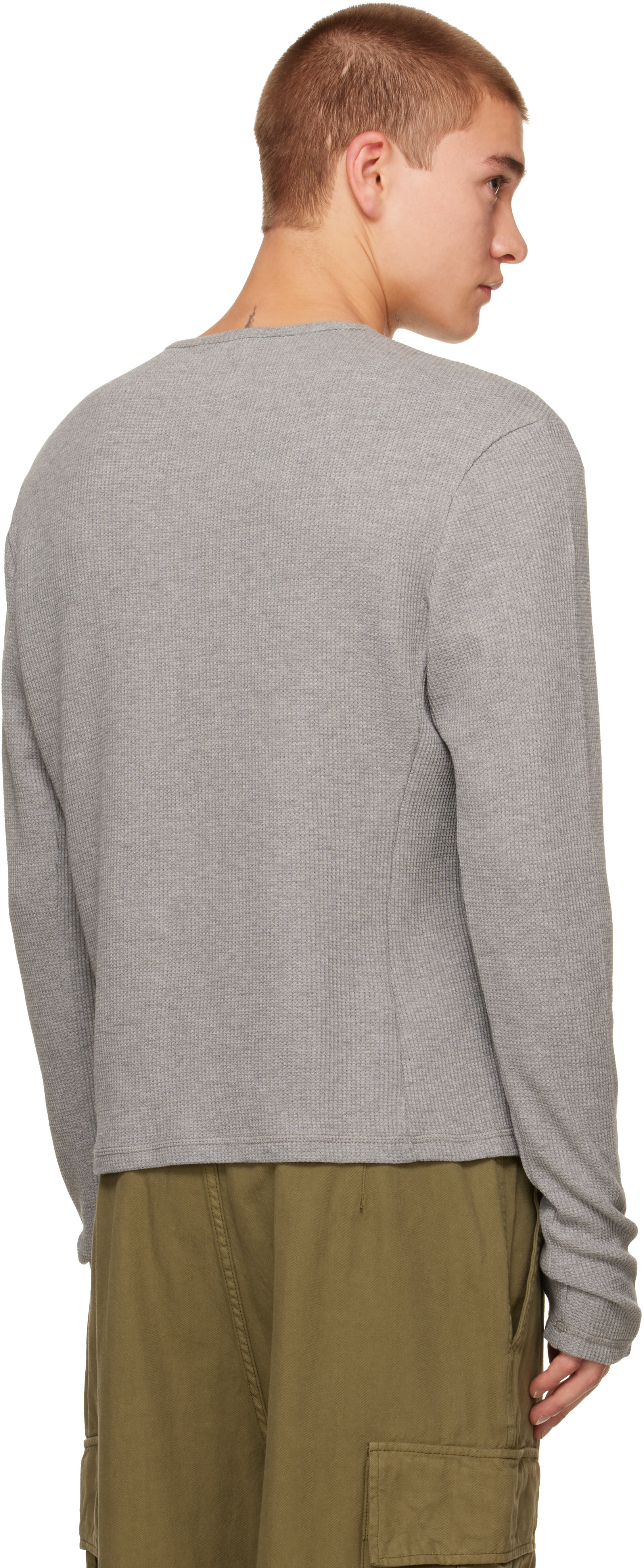 CARRER - Gray Lis Long-Sleeve Henley