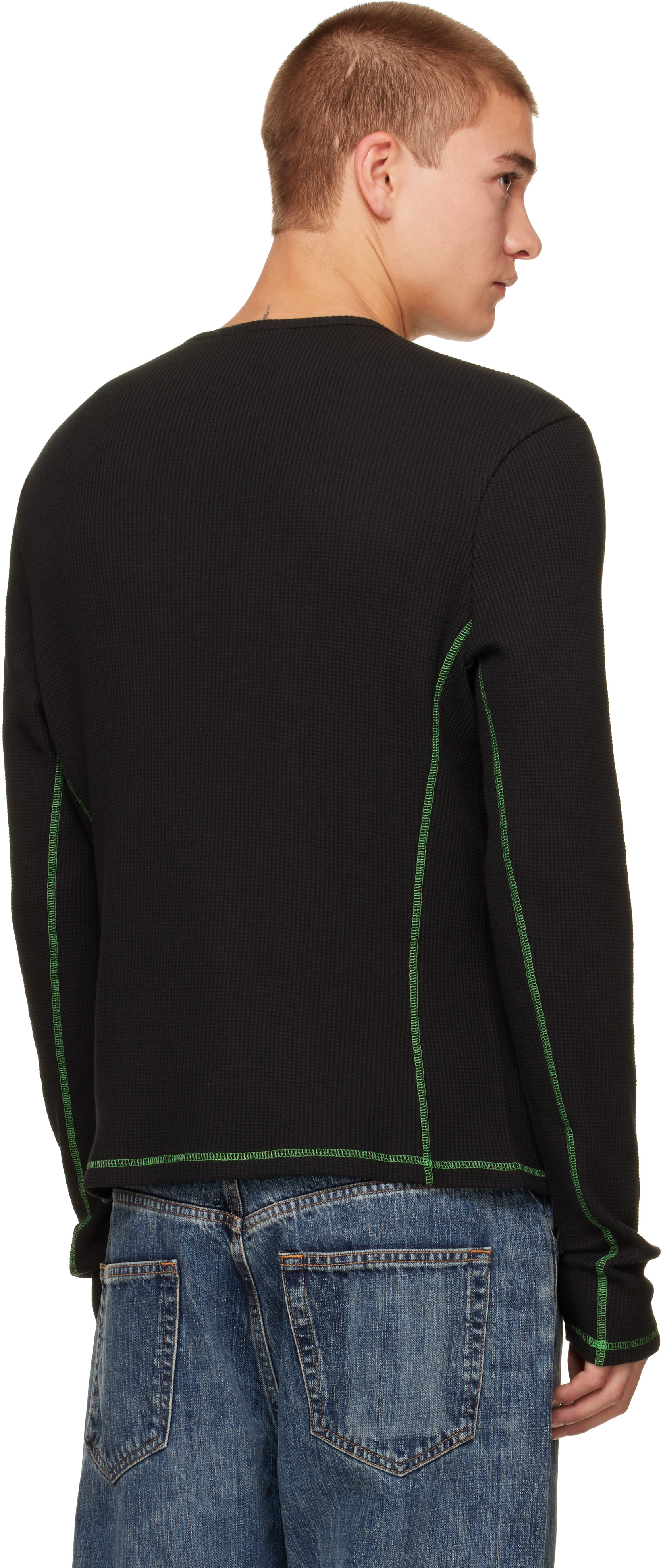 CARRER - Black Lis Long-Sleeve Henley