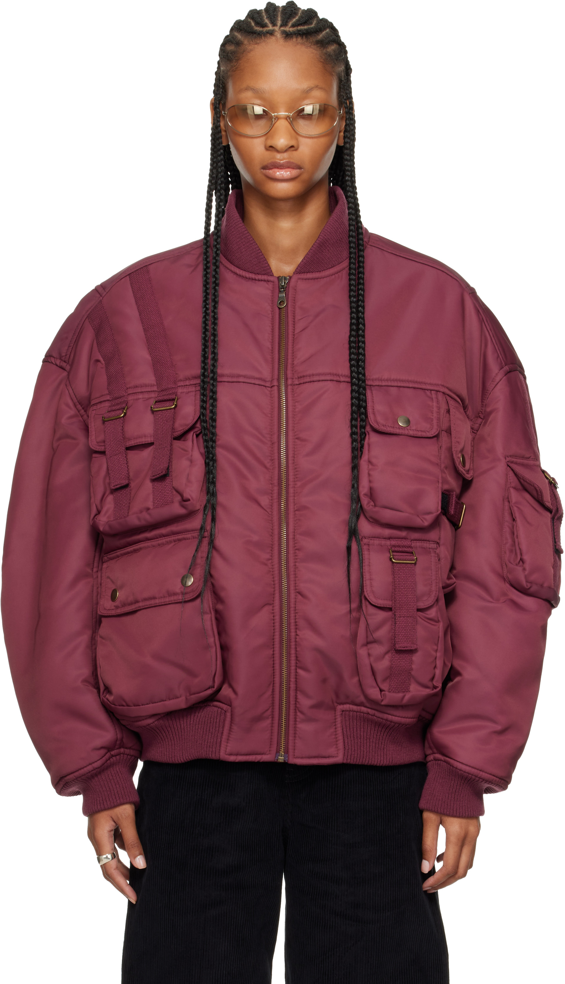 LU’U DAN - Blouson aviateur bourgogne