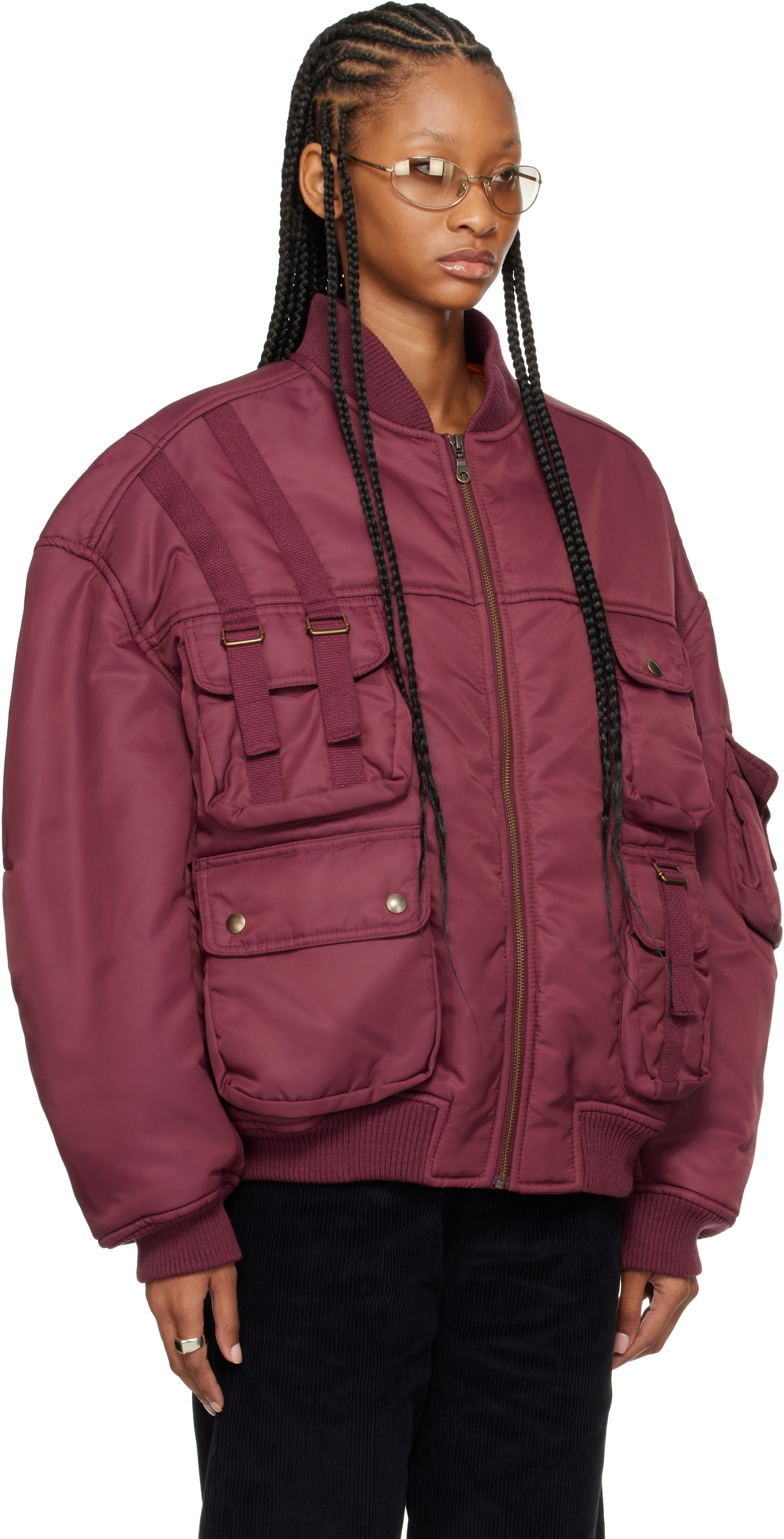 LU’U DAN - Blouson aviateur bourgogne