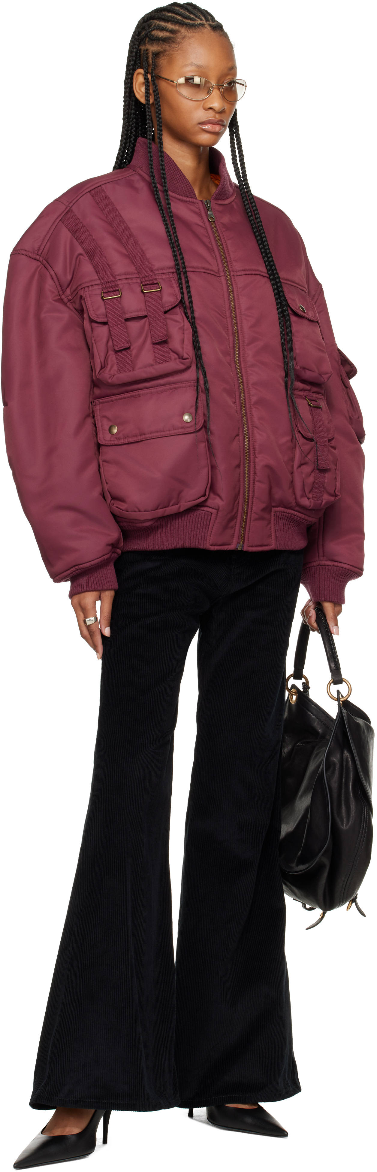 LU’U DAN - Blouson aviateur bourgogne