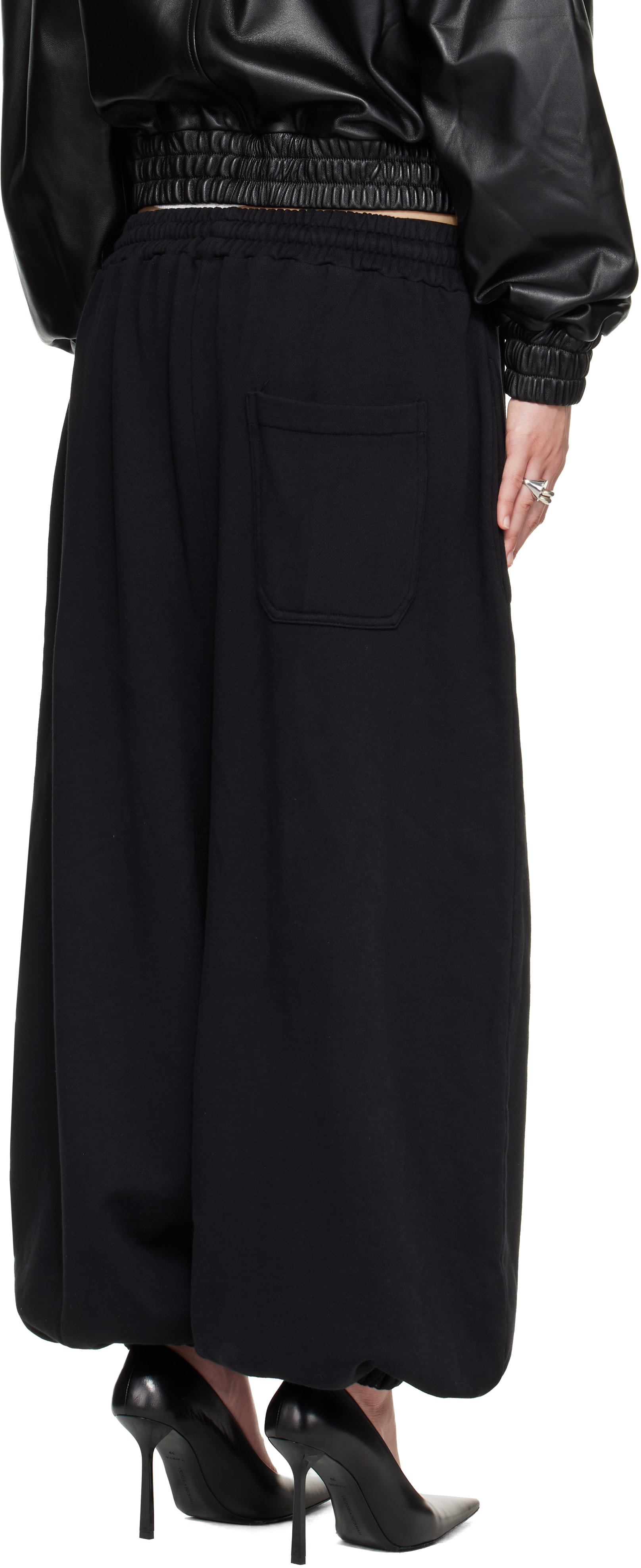 LU'U DAN: Black Baggy Bontan Sweatpants | SSENSE